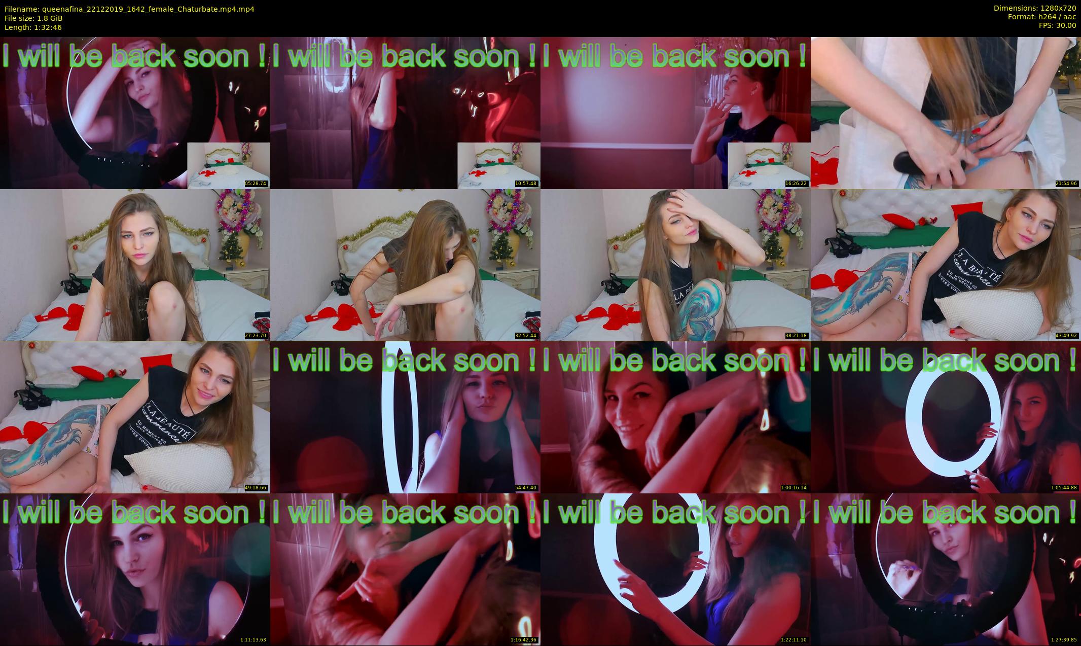 queenafina — 93 minute Chaturbate female cam show recording, 720p, Dec 22, 2019