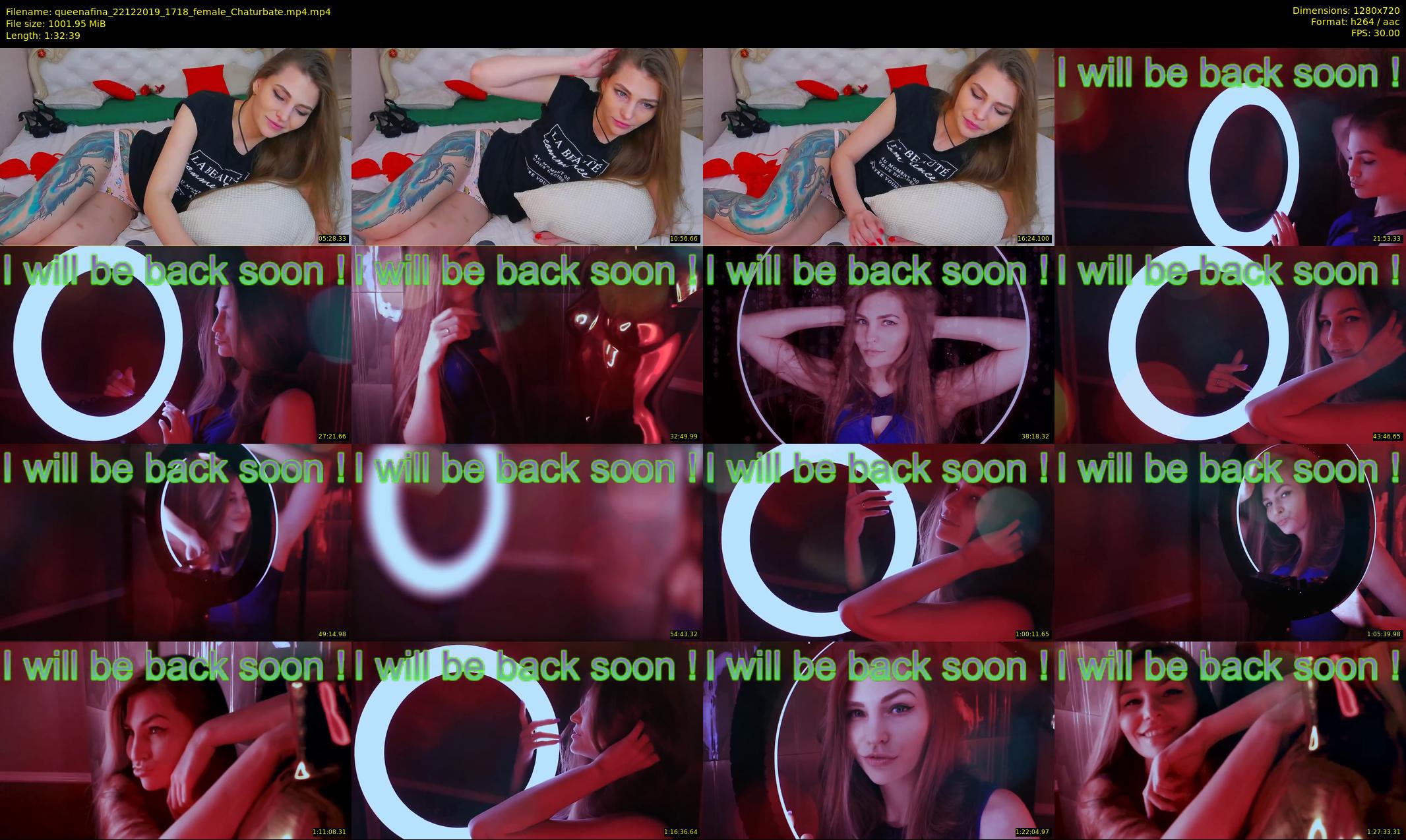 queenafina — 93 minute Chaturbate female cam show recording, 720p, Dec 22, 2019