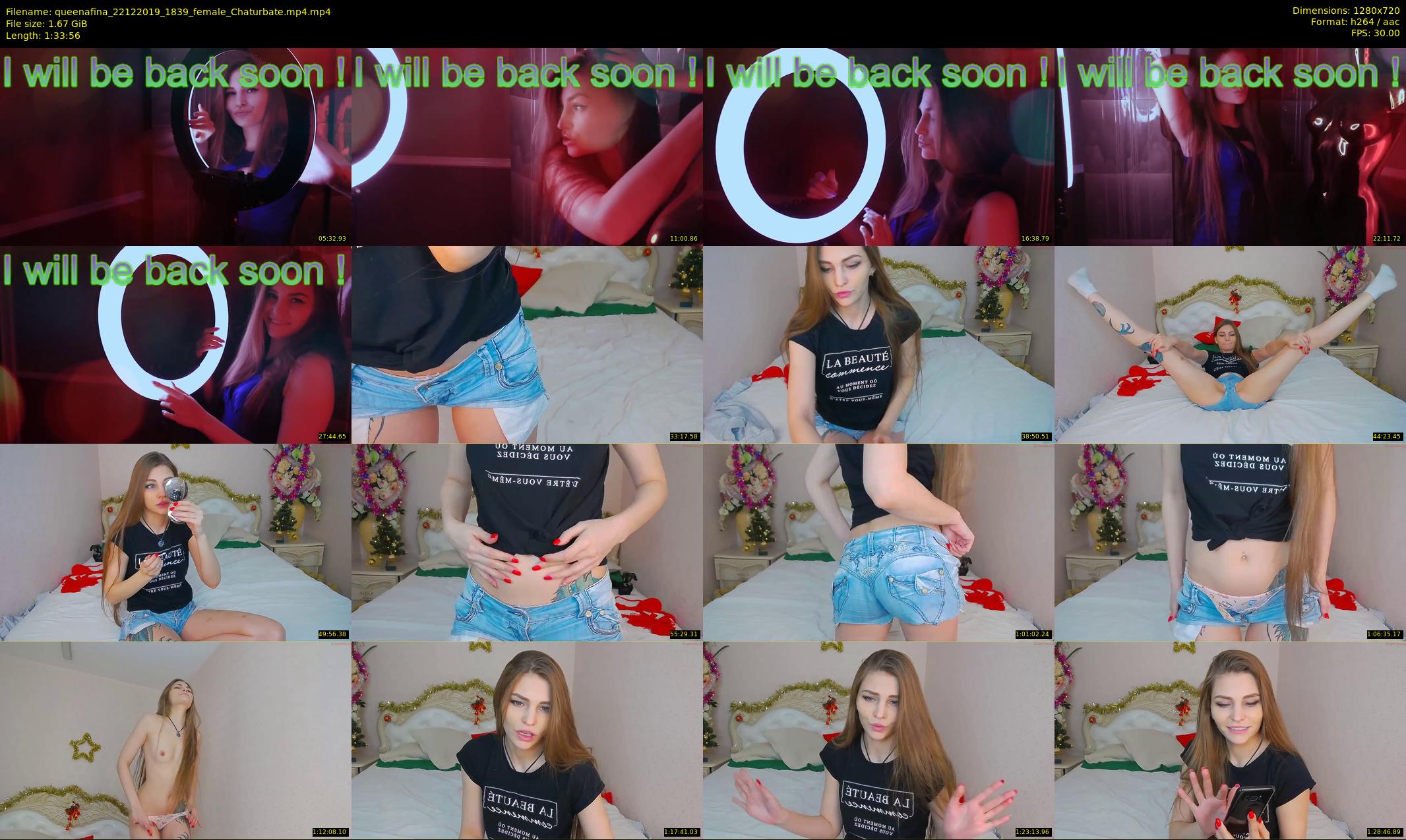 queenafina — 94 minute Chaturbate female cam show recording, 720p, Dec 22, 2019