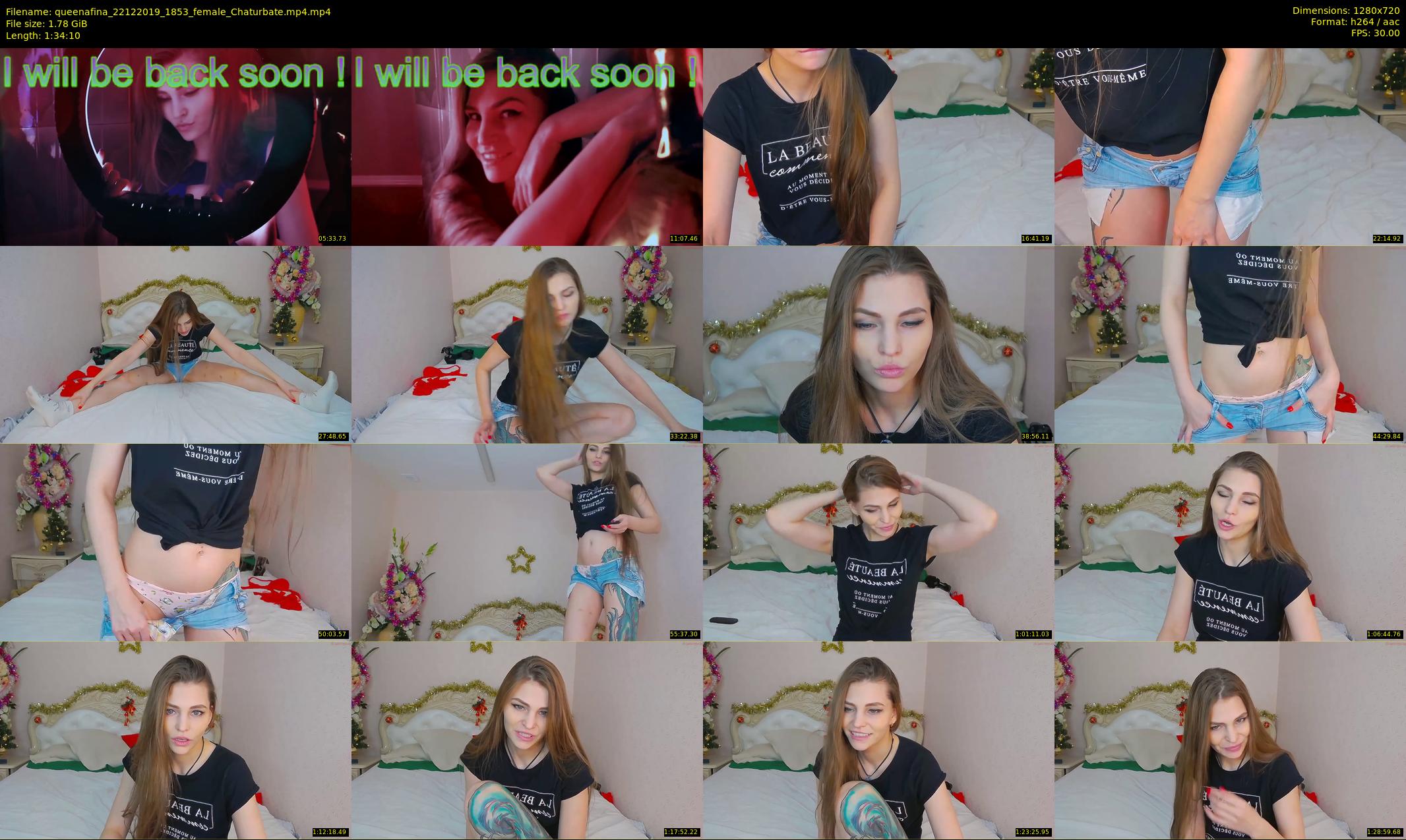 queenafina — 95 minute Chaturbate female cam show recording, 720p, Dec 22, 2019