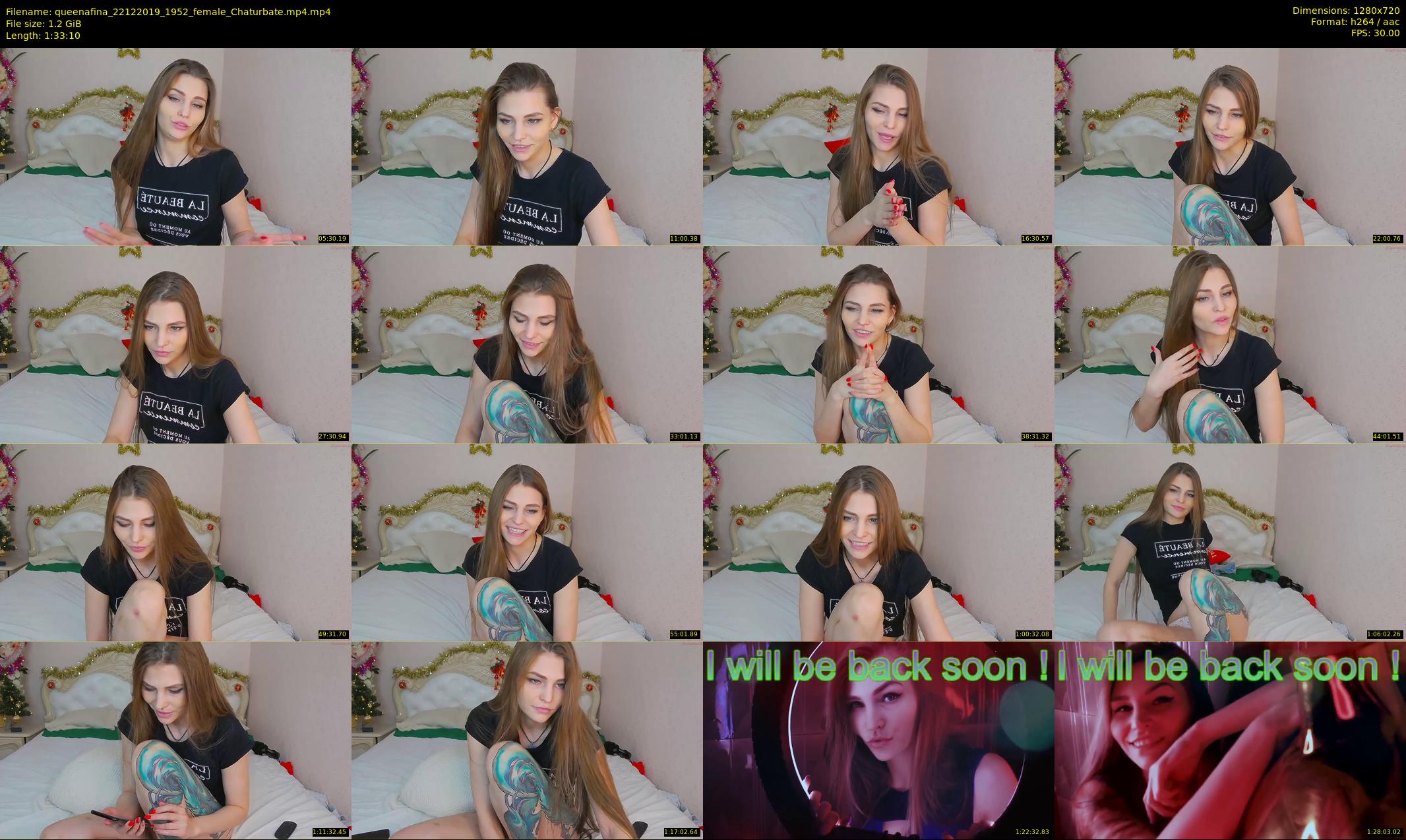 queenafina — 94 minute Chaturbate female cam show recording, 720p, Dec 22, 2019