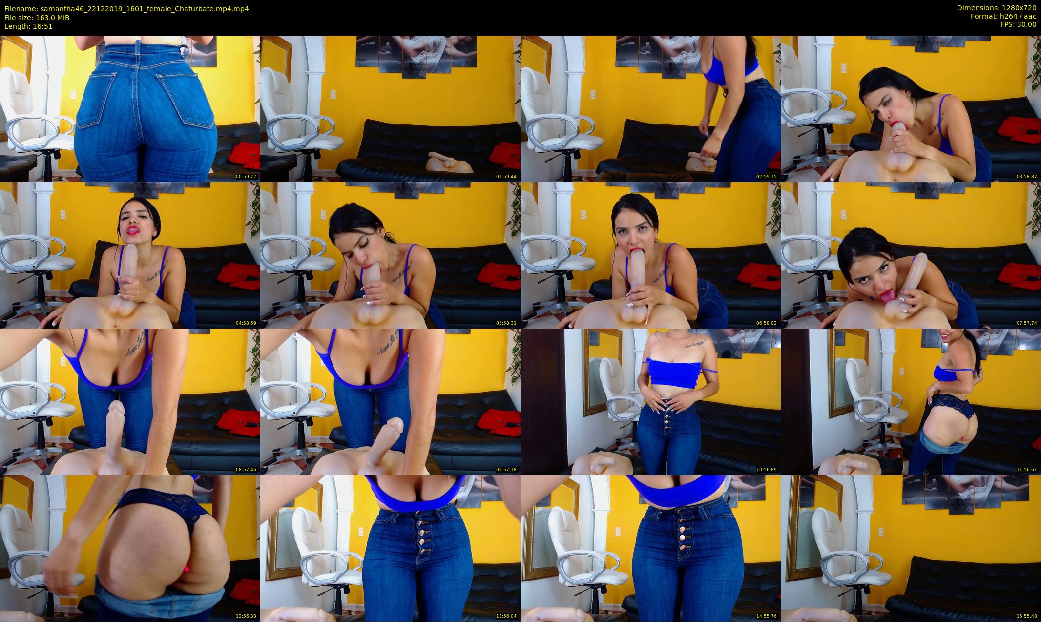 samantha46 — 17 minute Chaturbate female cam show recording, 720p, Dec 22, 2019