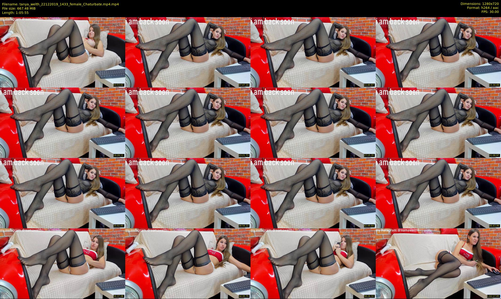 tanya_welth — 66 minute Chaturbate female cam show recording, 720p, Dec 22, 2019