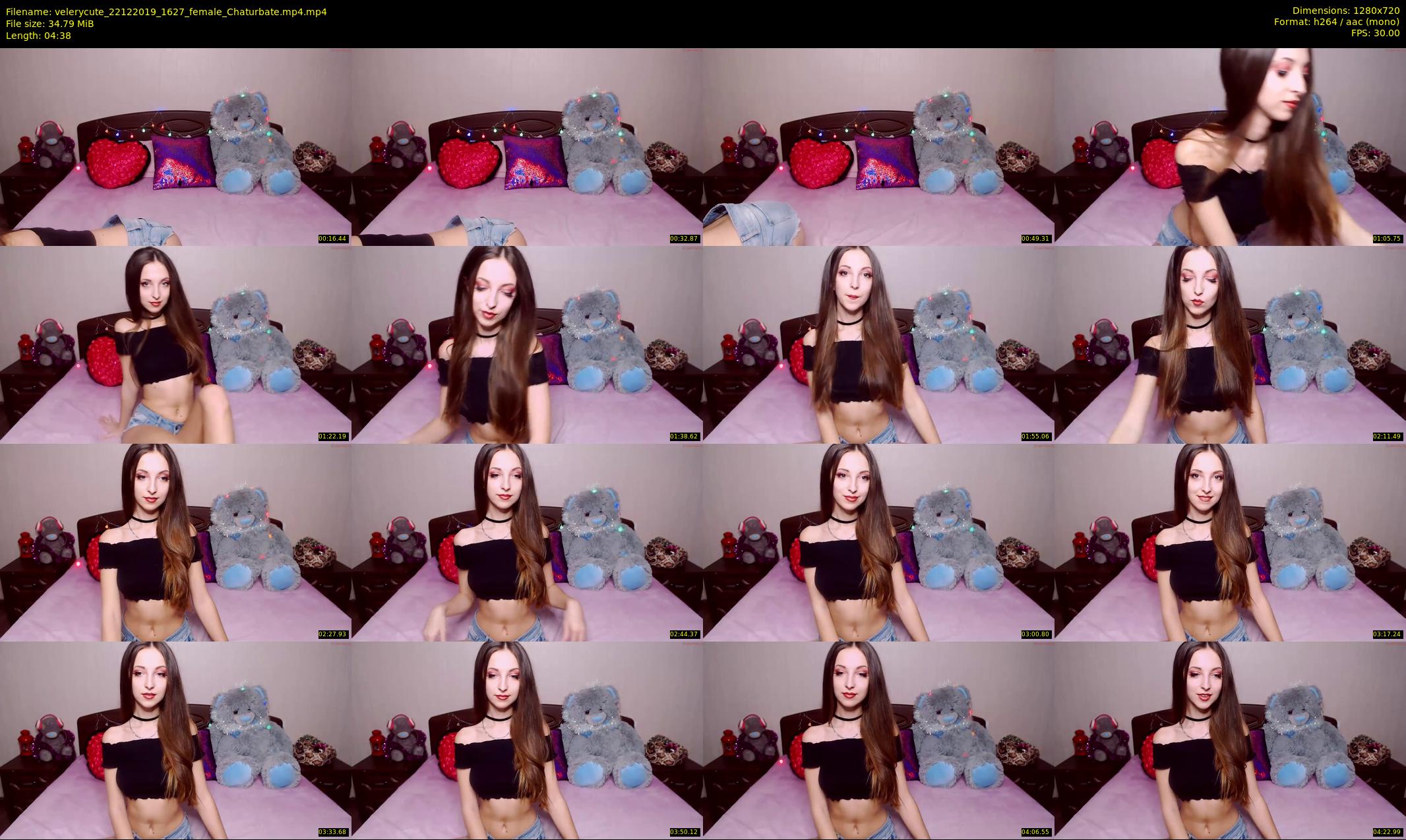 velerycute — 5 minute Chaturbate female cam show recording, 720p, Dec 22, 2019
