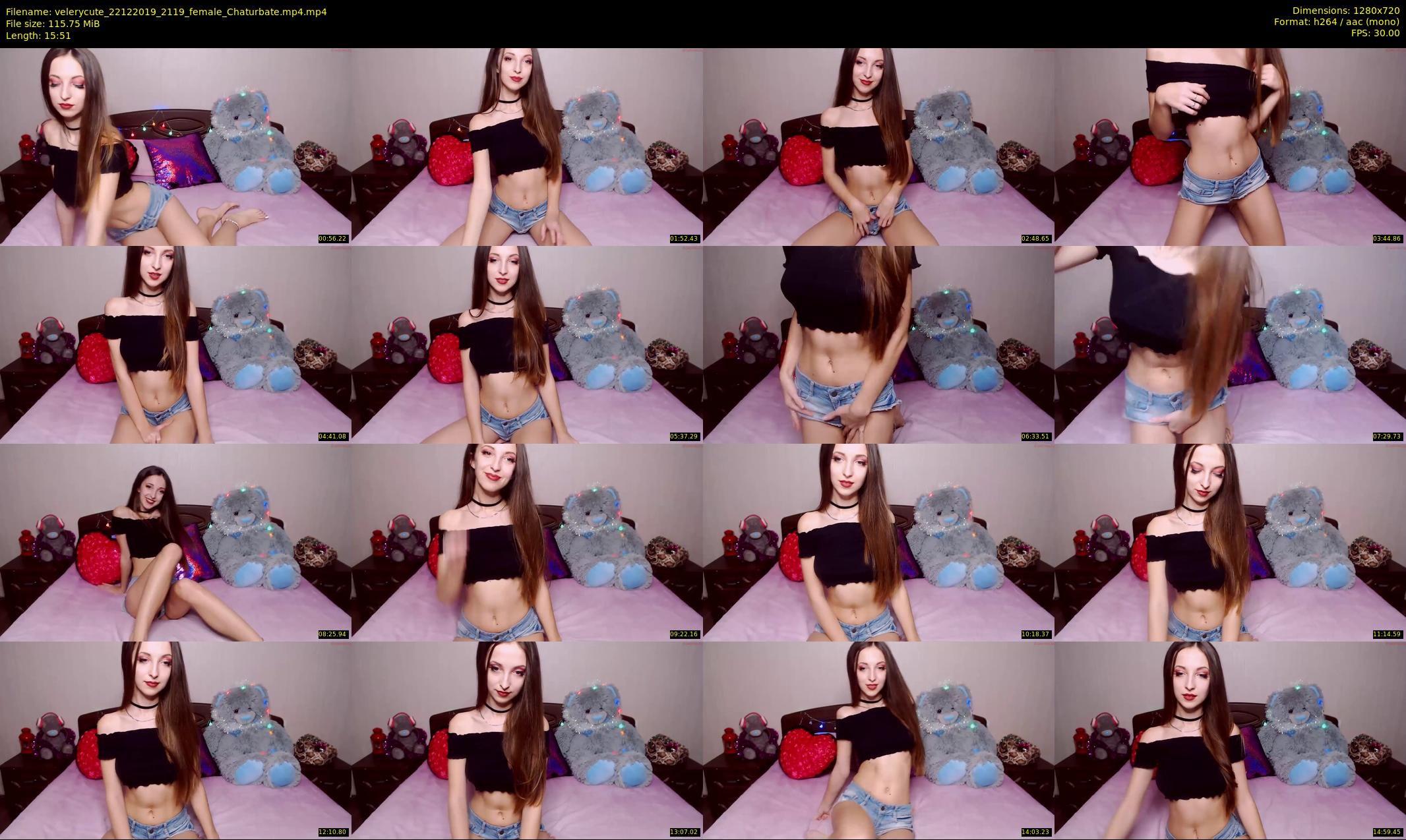 velerycute — 16 minute Chaturbate female cam show recording, 720p, Dec 22, 2019