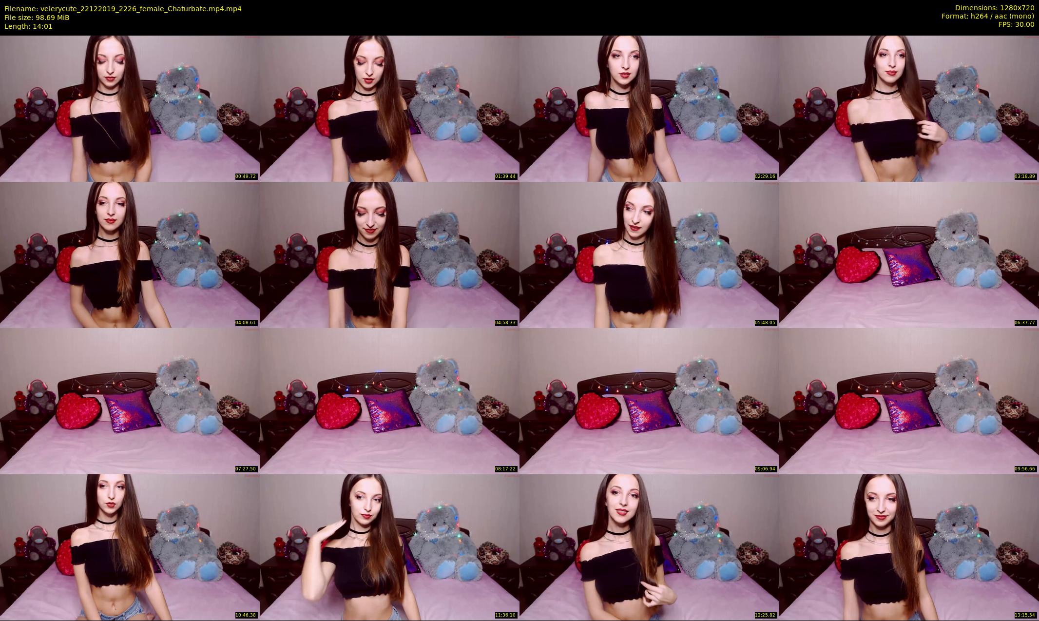 velerycute — 15 minute Chaturbate female cam show recording, 720p, Dec 22, 2019