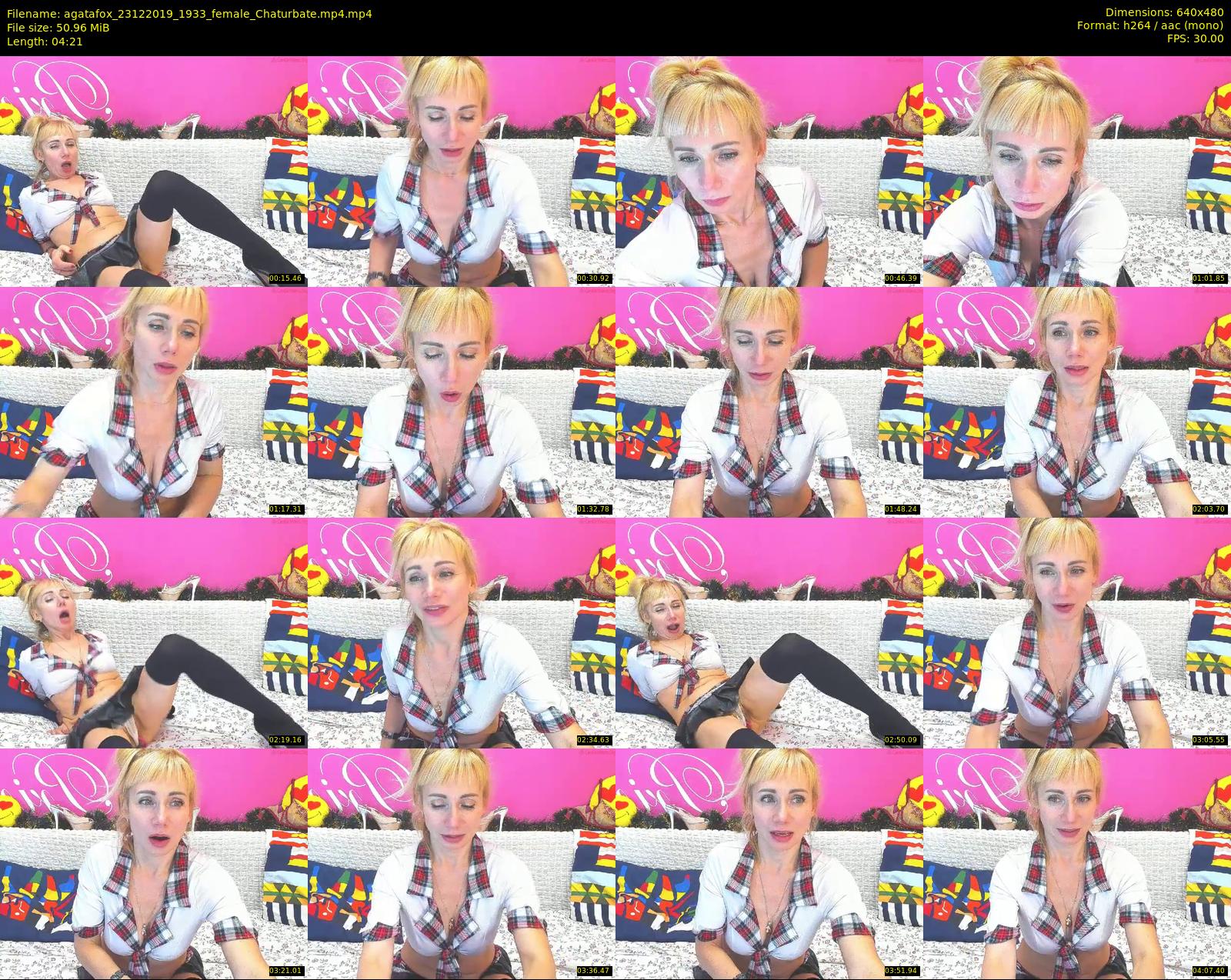 agatafox — 5 minute Chaturbate female cam show recording, 480p, Dec 23, 2019