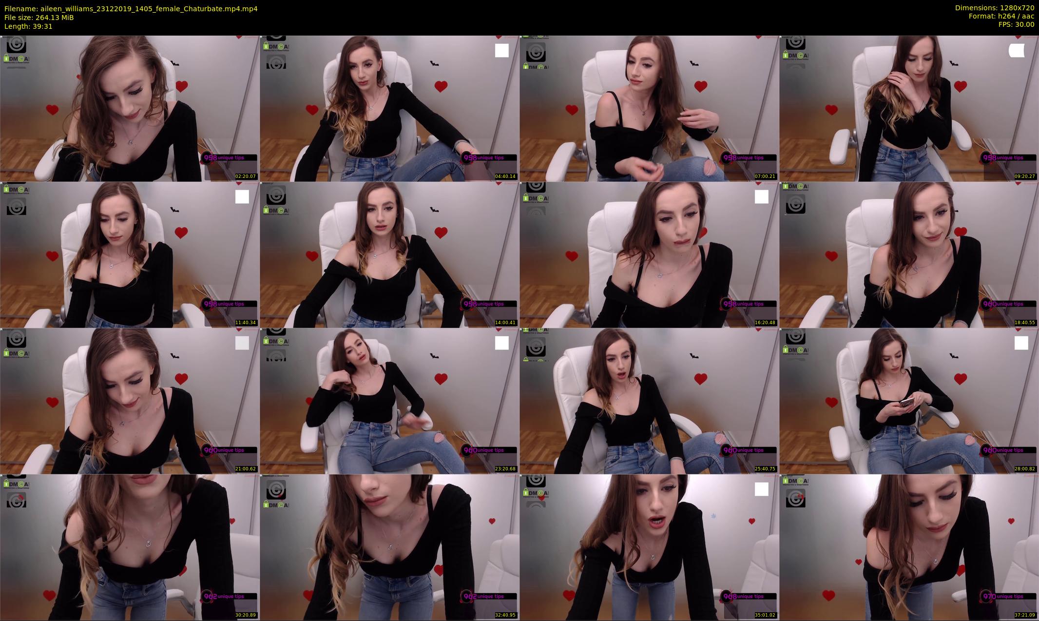 aileen_williams — 40 minute Chaturbate female cam show recording, 720p, Dec 23, 2019