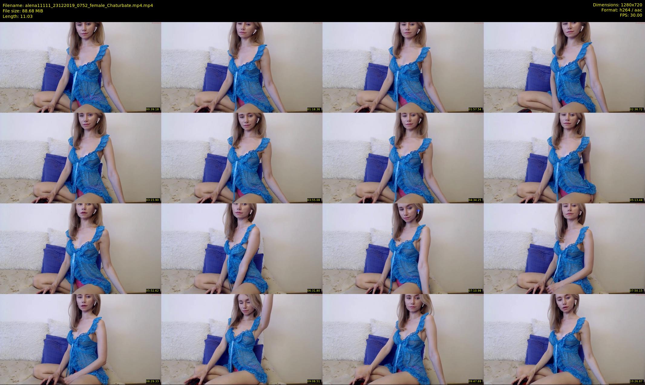 alena11111 — 12 minute Chaturbate female cam show recording, 720p, Dec 23, 2019