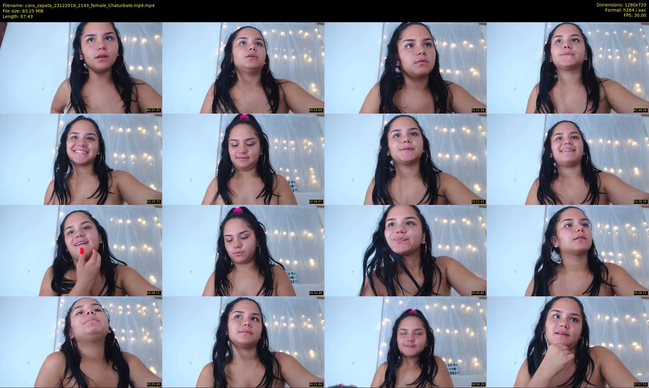 caro_zapata — 8 minute Chaturbate female cam show recording, 720p, Dec 23, 2019