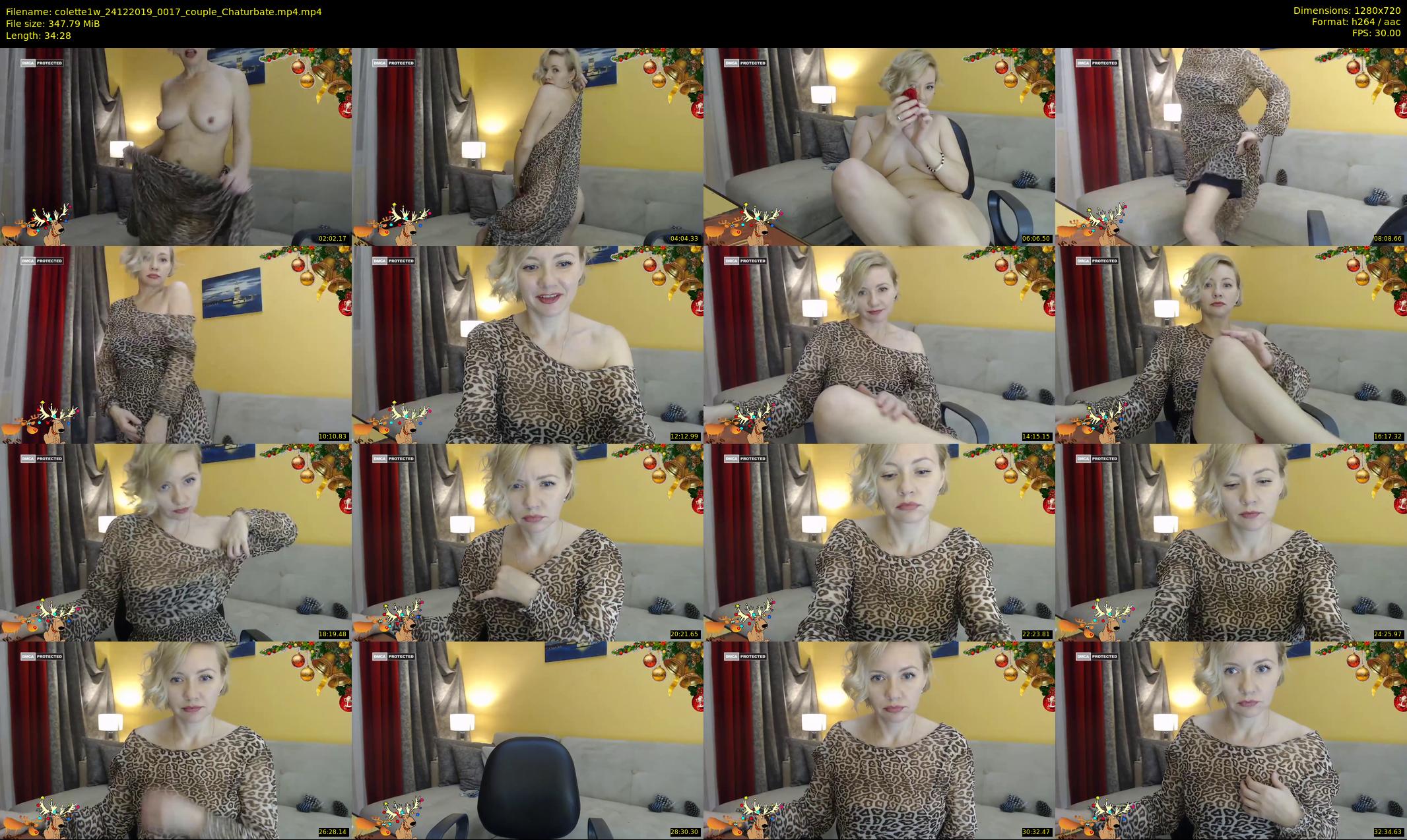 colette1w — 35 minute Chaturbate female cam show recording, 720p, Dec 24, 2019
