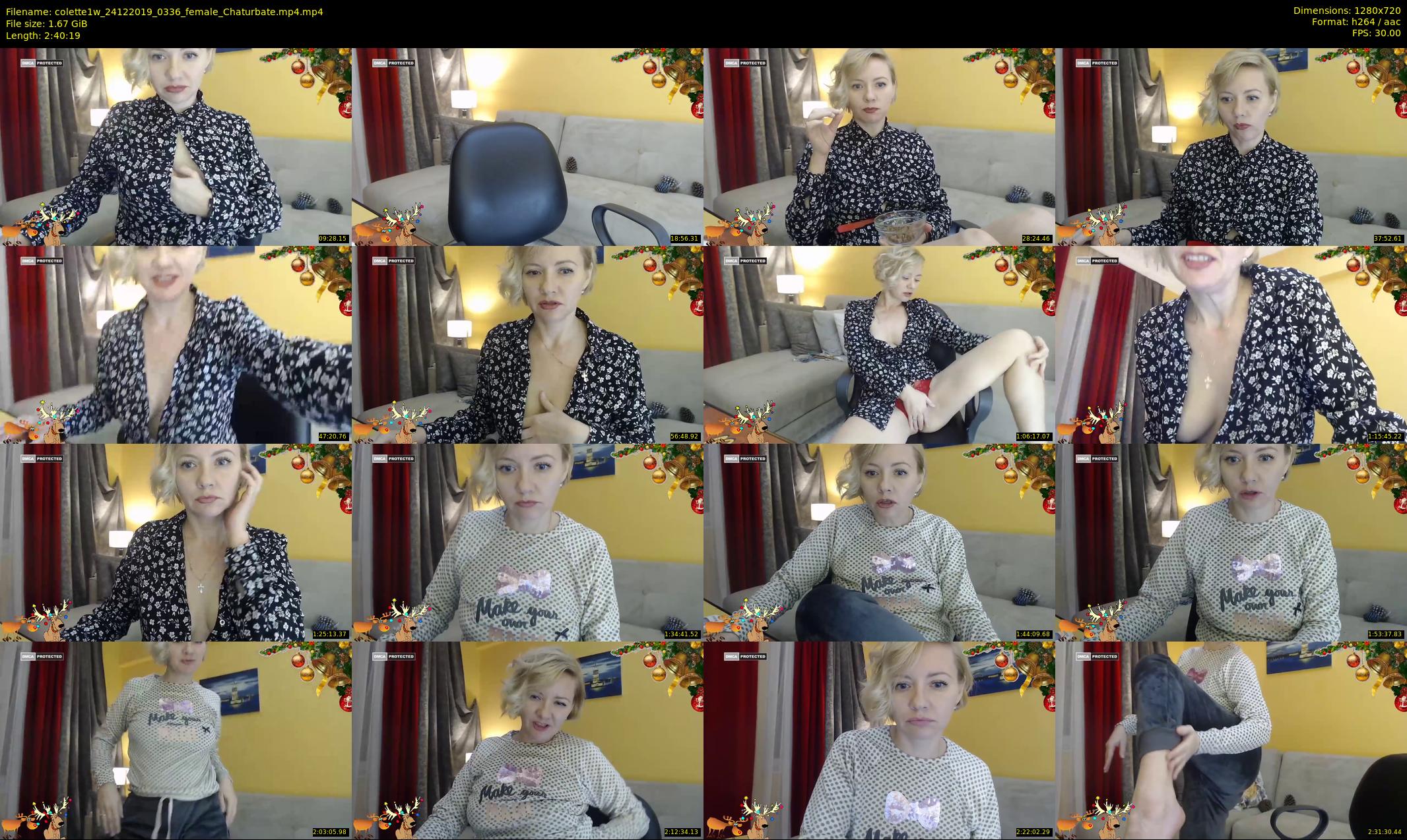 colette1w — 161 minute Chaturbate female cam show recording, 720p, Dec 24, 2019
