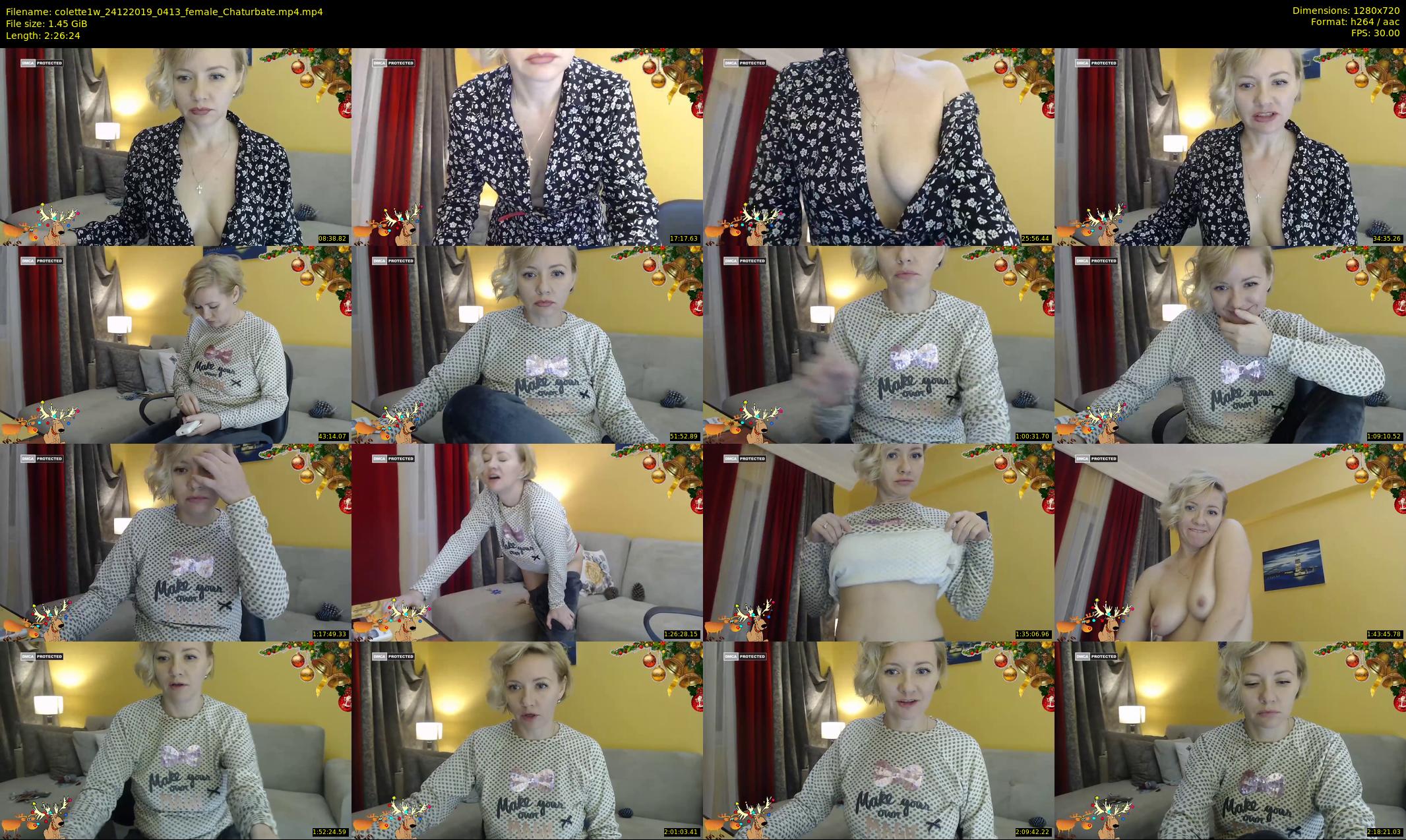 colette1w — 147 minute Chaturbate female cam show recording, 720p, Dec 24, 2019