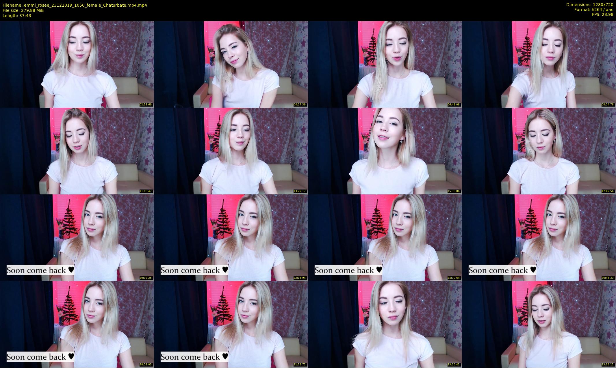 emmi_rosee — 38 minute Chaturbate female cam show recording, 720p, Dec 23, 2019