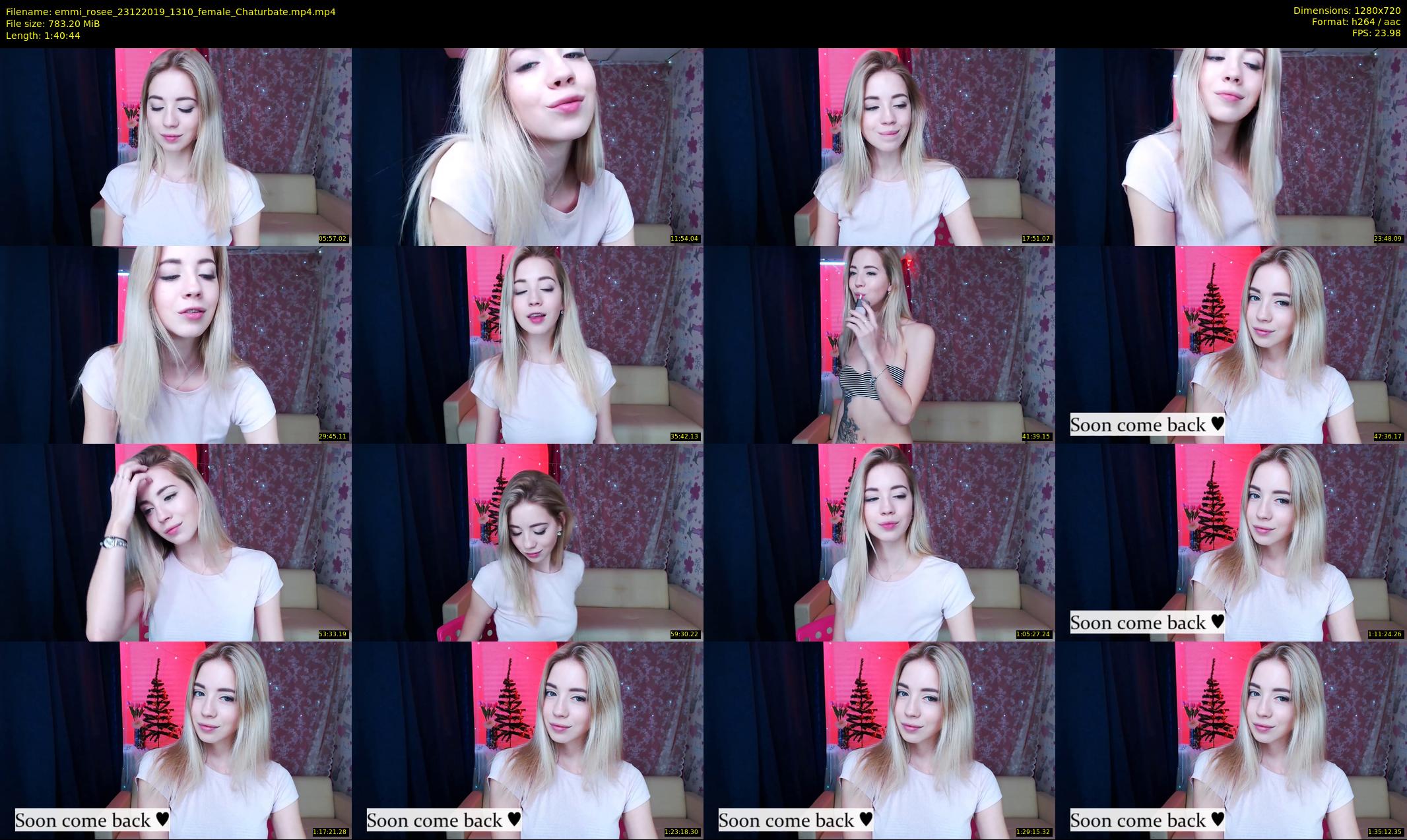 emmi_rosee — 101 minute Chaturbate female cam show recording, 720p, Dec 23, 2019