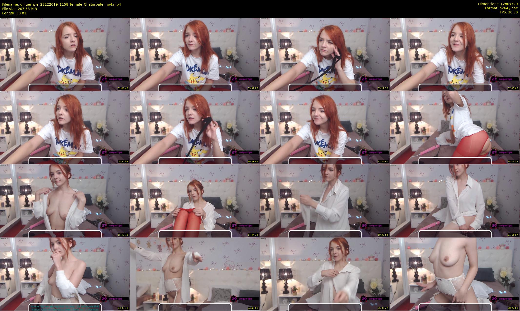 ginger_pie — 31 minute Chaturbate female cam show recording, 720p, Dec 23, 2019