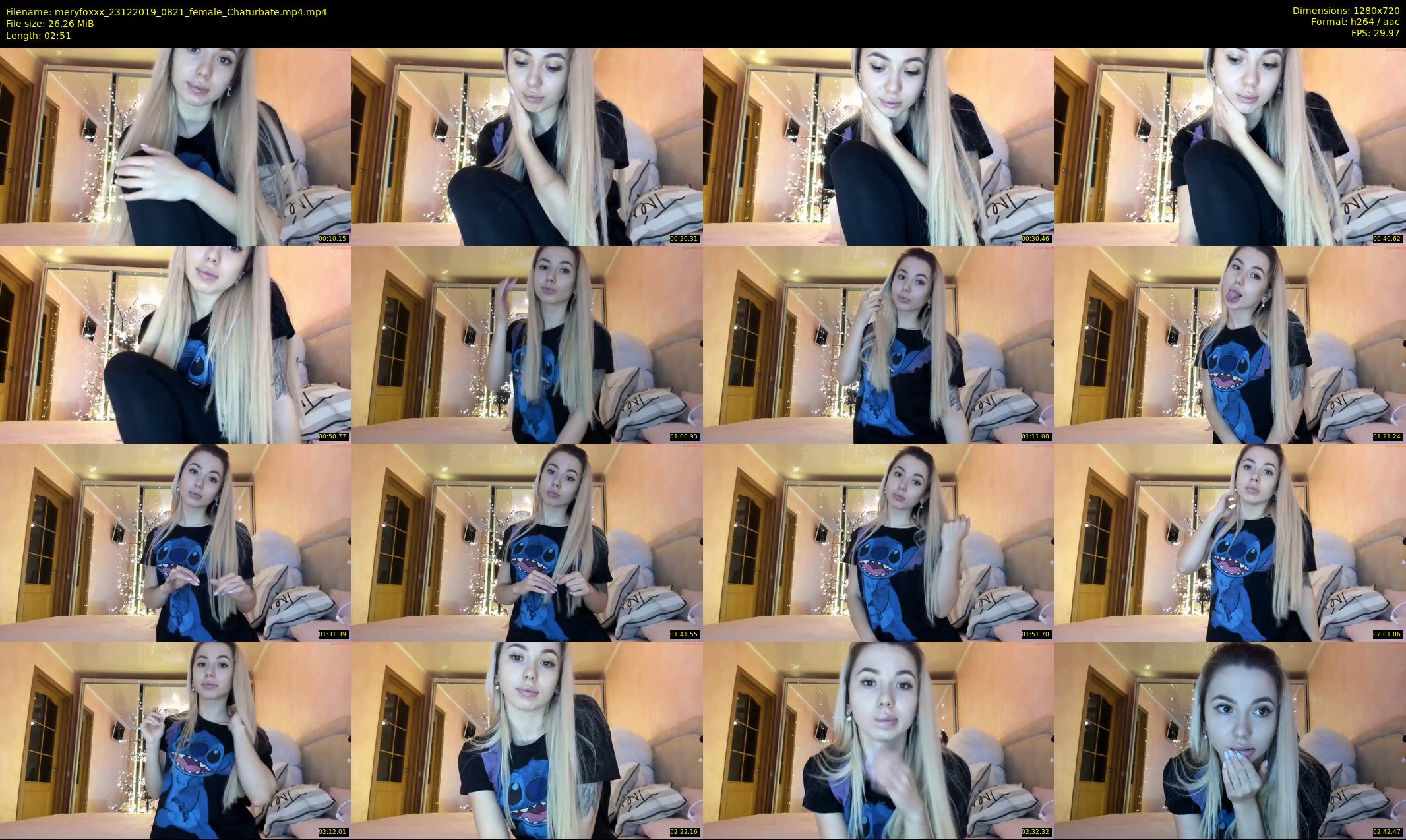 meryfoxxx — 3 minute Chaturbate female cam show recording, 720p, Dec 23, 2019