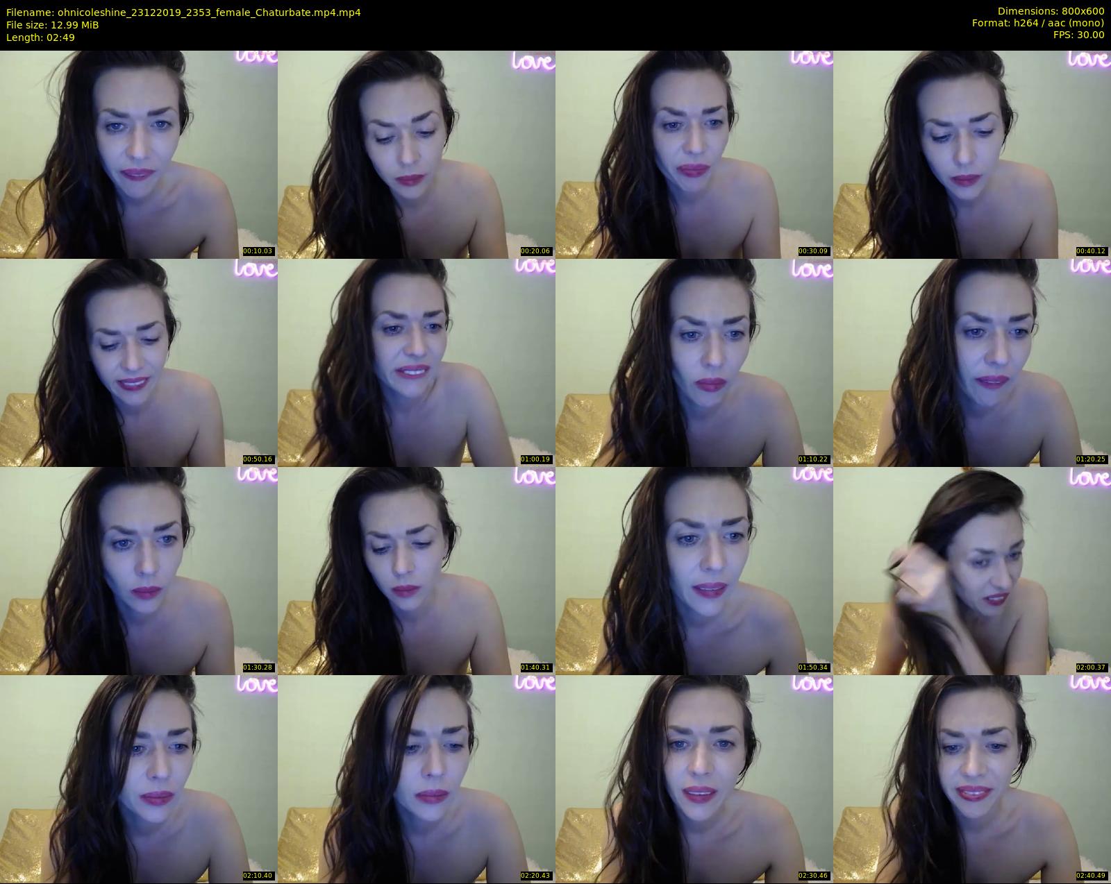 ohnicoleshine — 3 minute Chaturbate female cam show recording, 480p, Dec 23, 2019