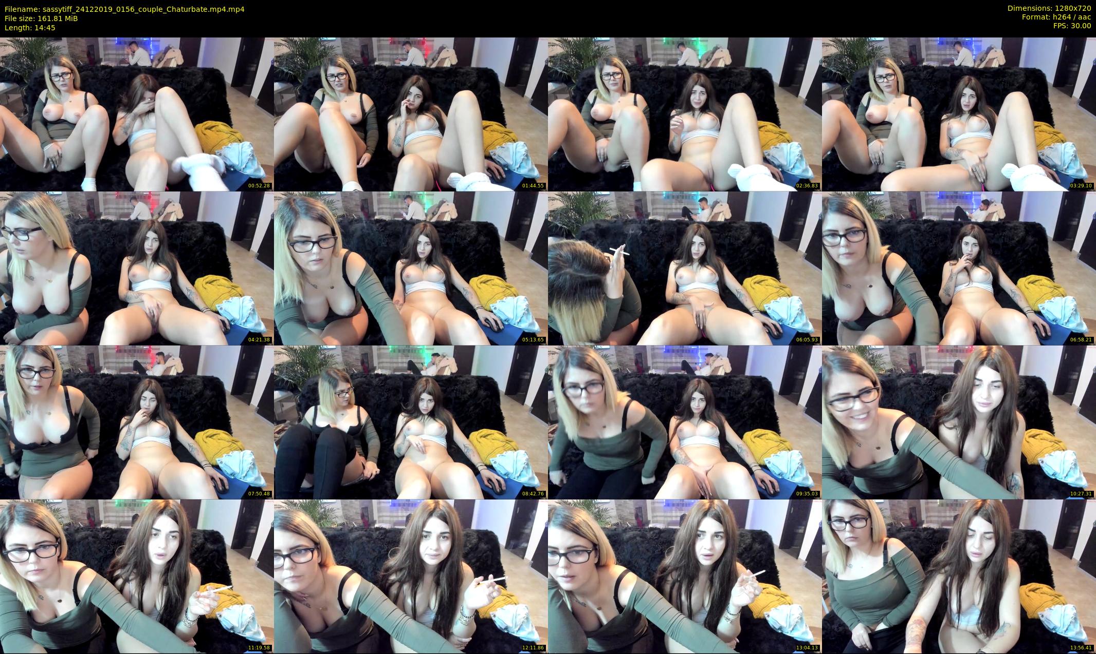 sassytiff — 15 minute Chaturbate couple cam show recording, 720p, Dec 24, 2019
