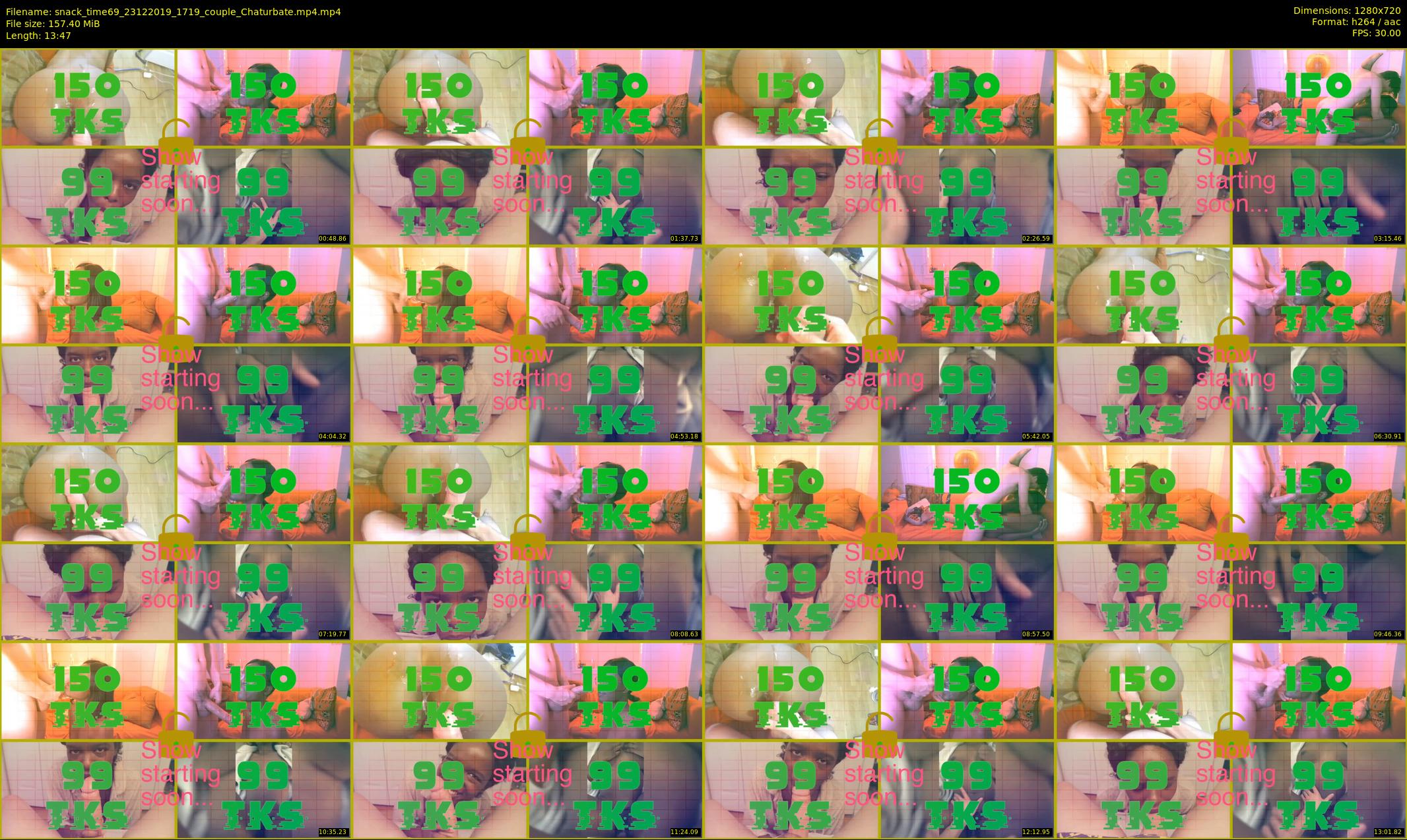 snack_time69 — 14 minute Chaturbate couple cam show recording, 720p, Dec 23, 2019