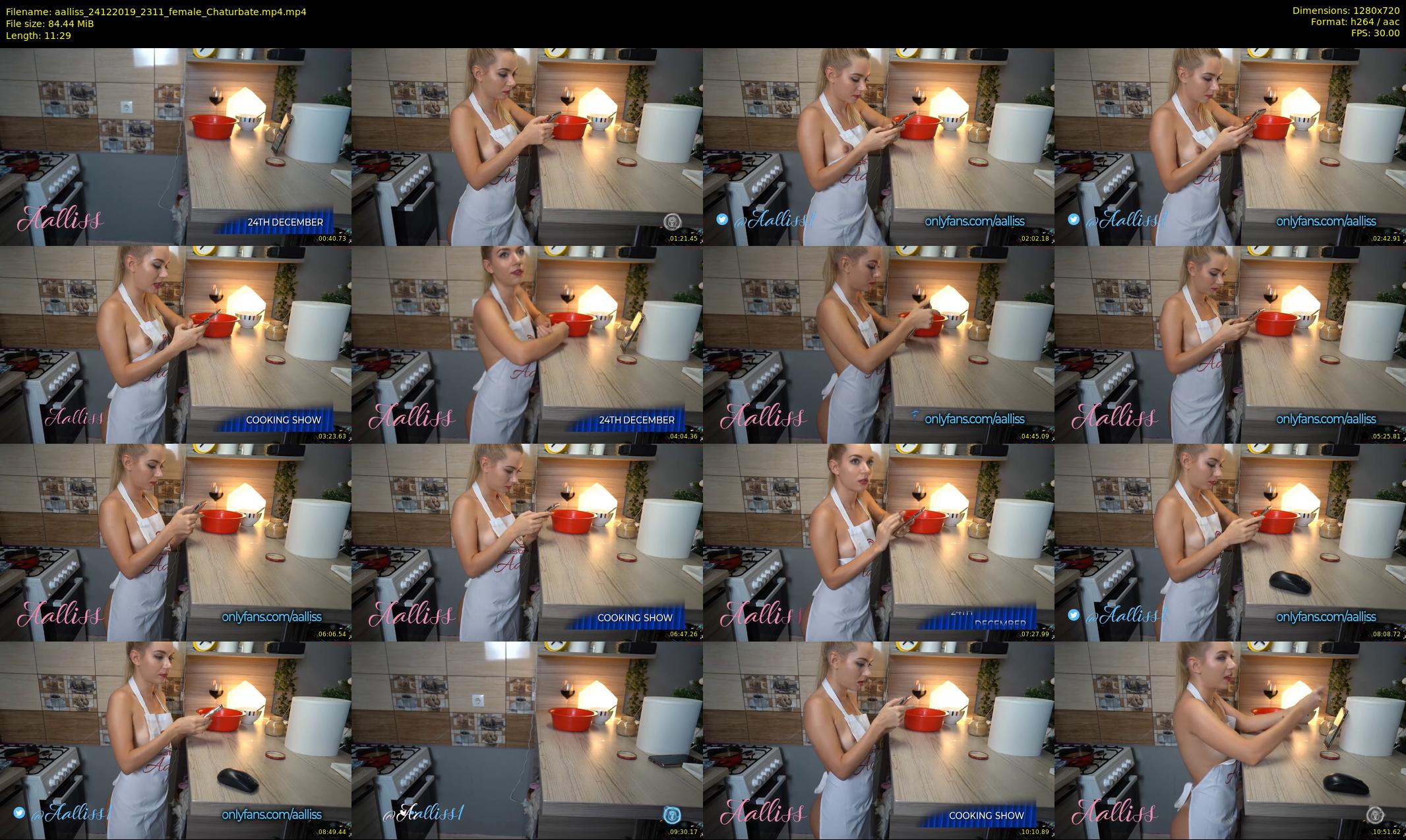 aalliss — 12 minute Chaturbate female cam show recording, 720p, Dec 24, 2019