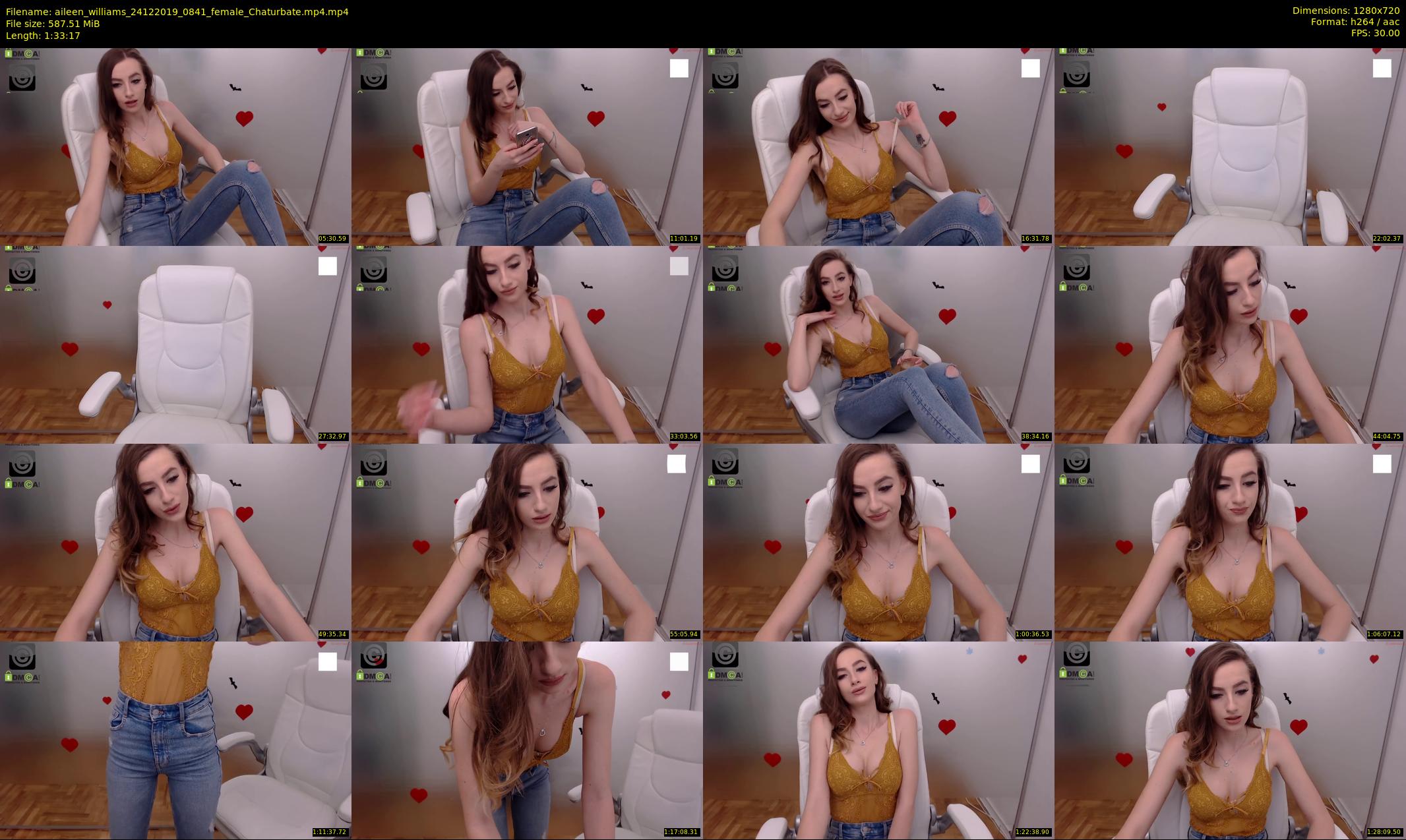 aileen_williams — 94 minute Chaturbate female cam show recording, 720p, Dec 24, 2019