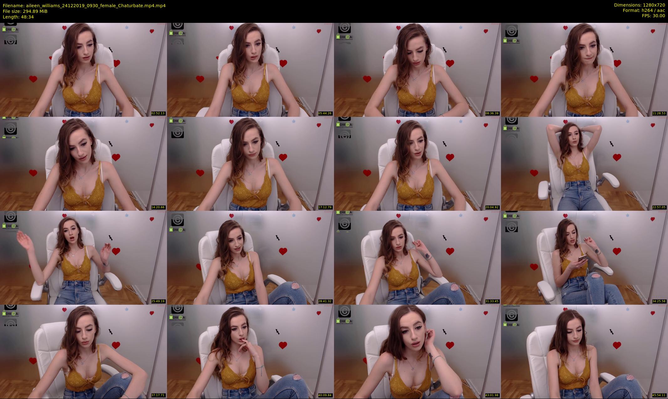 aileen_williams — 49 minute Chaturbate female cam show recording, 720p, Dec 24, 2019