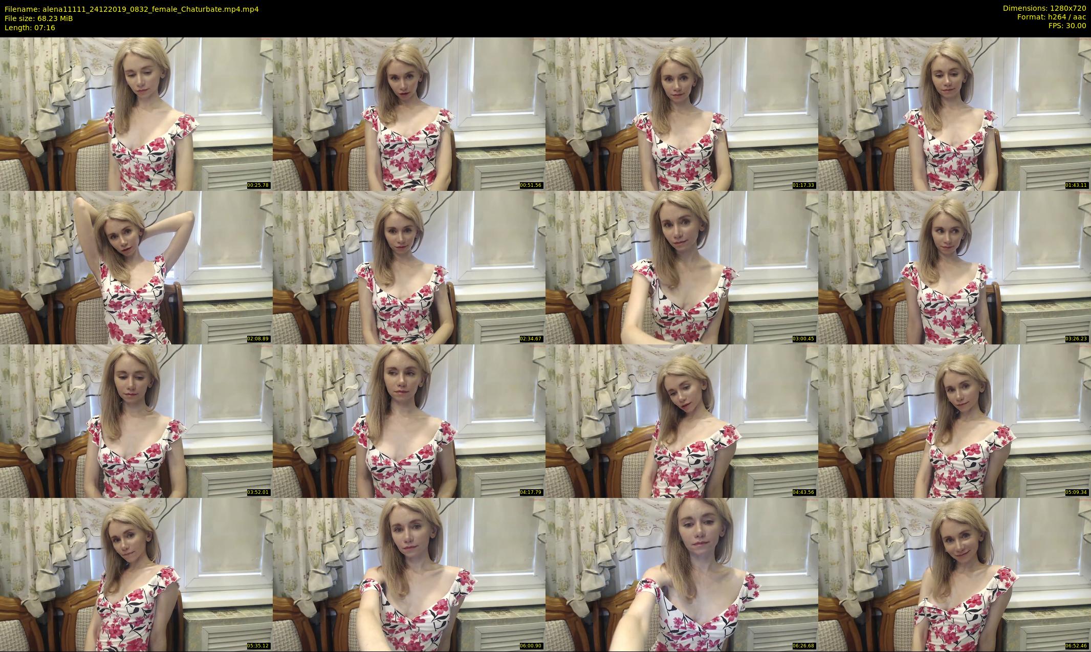 alena11111 — 8 minute Chaturbate female cam show recording, 720p, Dec 24, 2019