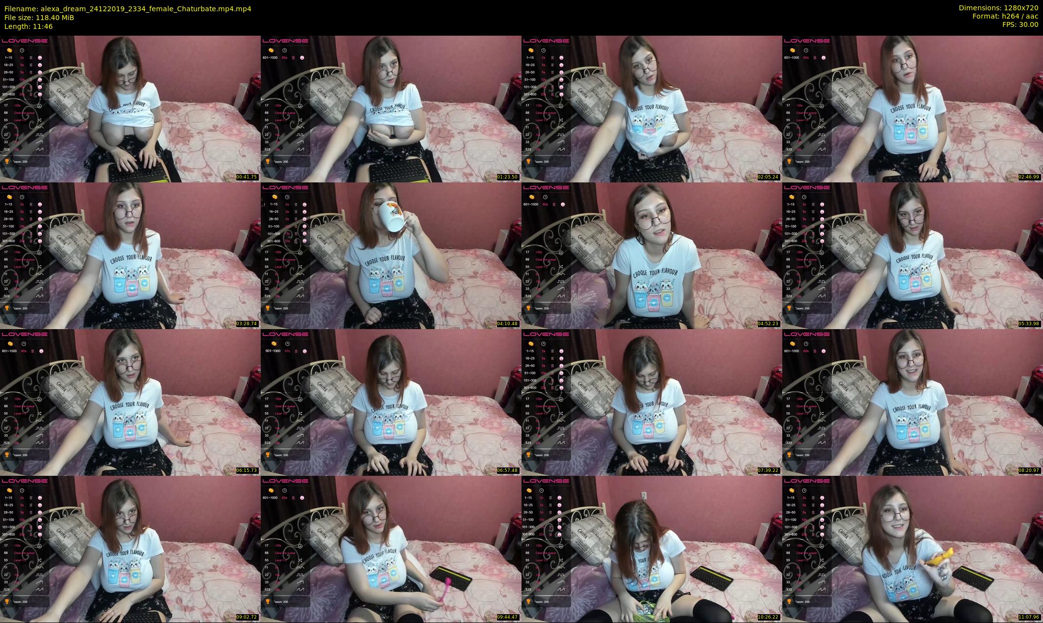 alexa_dream — 12 minute Chaturbate female cam show recording, 720p, Dec 24, 2019