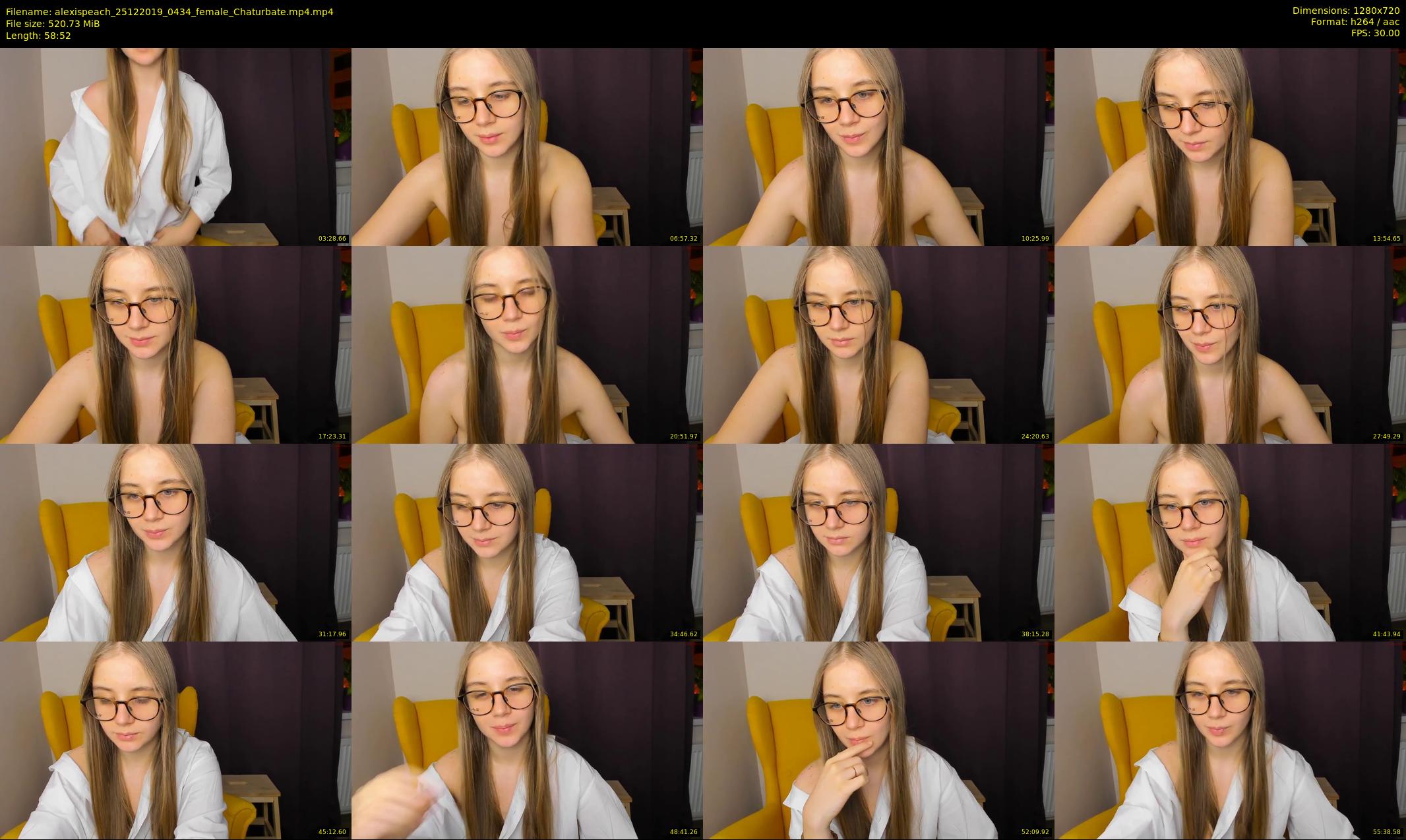 alexispeach — 59 minute Chaturbate female cam show recording, 720p, Dec 25, 2019