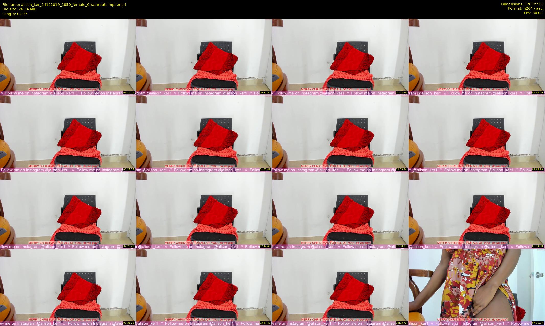alison_ker — 5 minute Chaturbate female cam show recording, 720p, Dec 24, 2019