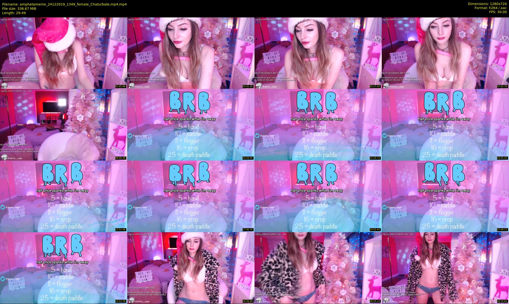 amphetameme — 30 minute Chaturbate female cam show recording, 720p, Dec 24, 2019