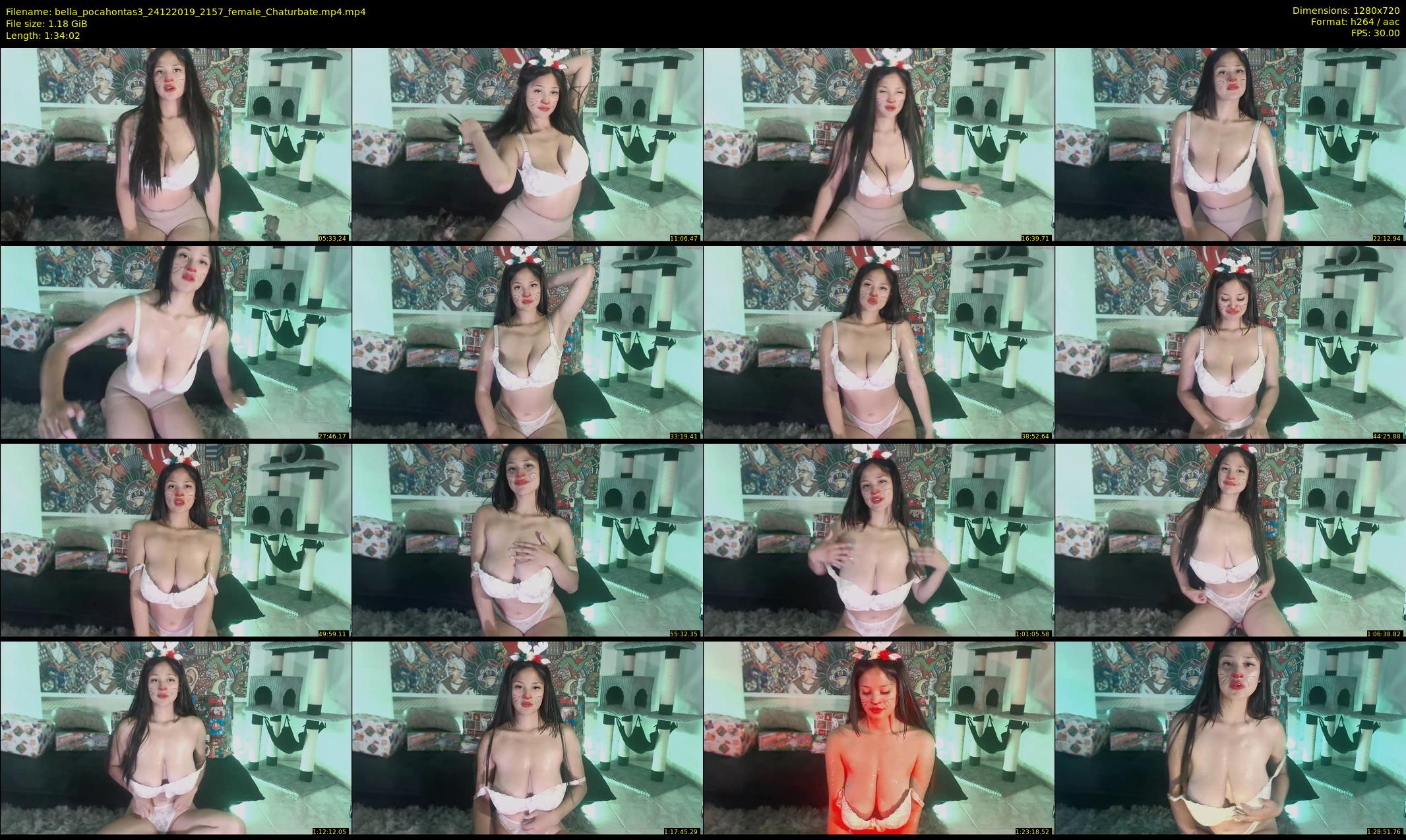 bella_pocahontas3 — 95 minute Chaturbate female cam show recording, 720p, Dec 24, 2019