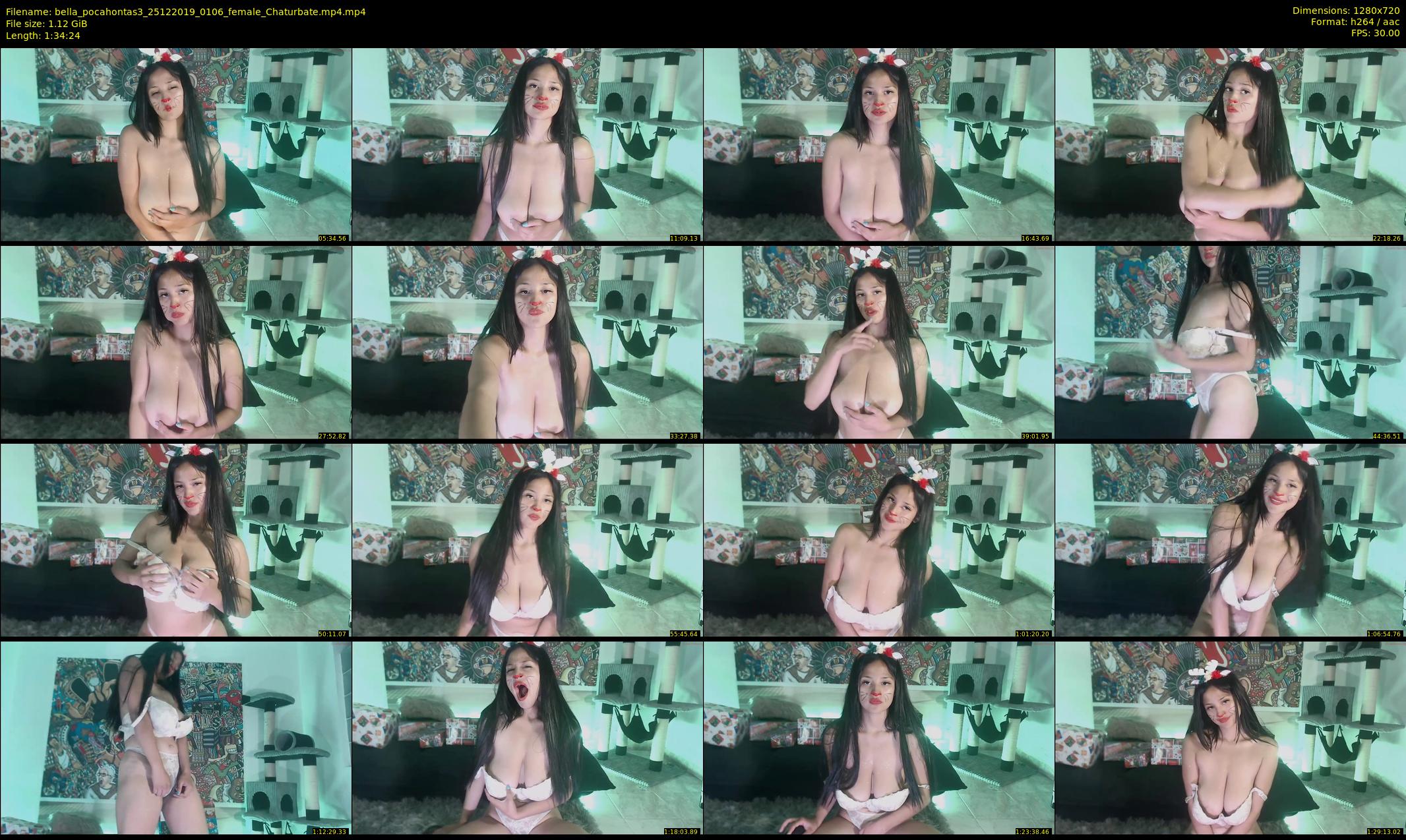 bella_pocahontas3 — 95 minute Chaturbate female cam show recording, 720p, Dec 25, 2019