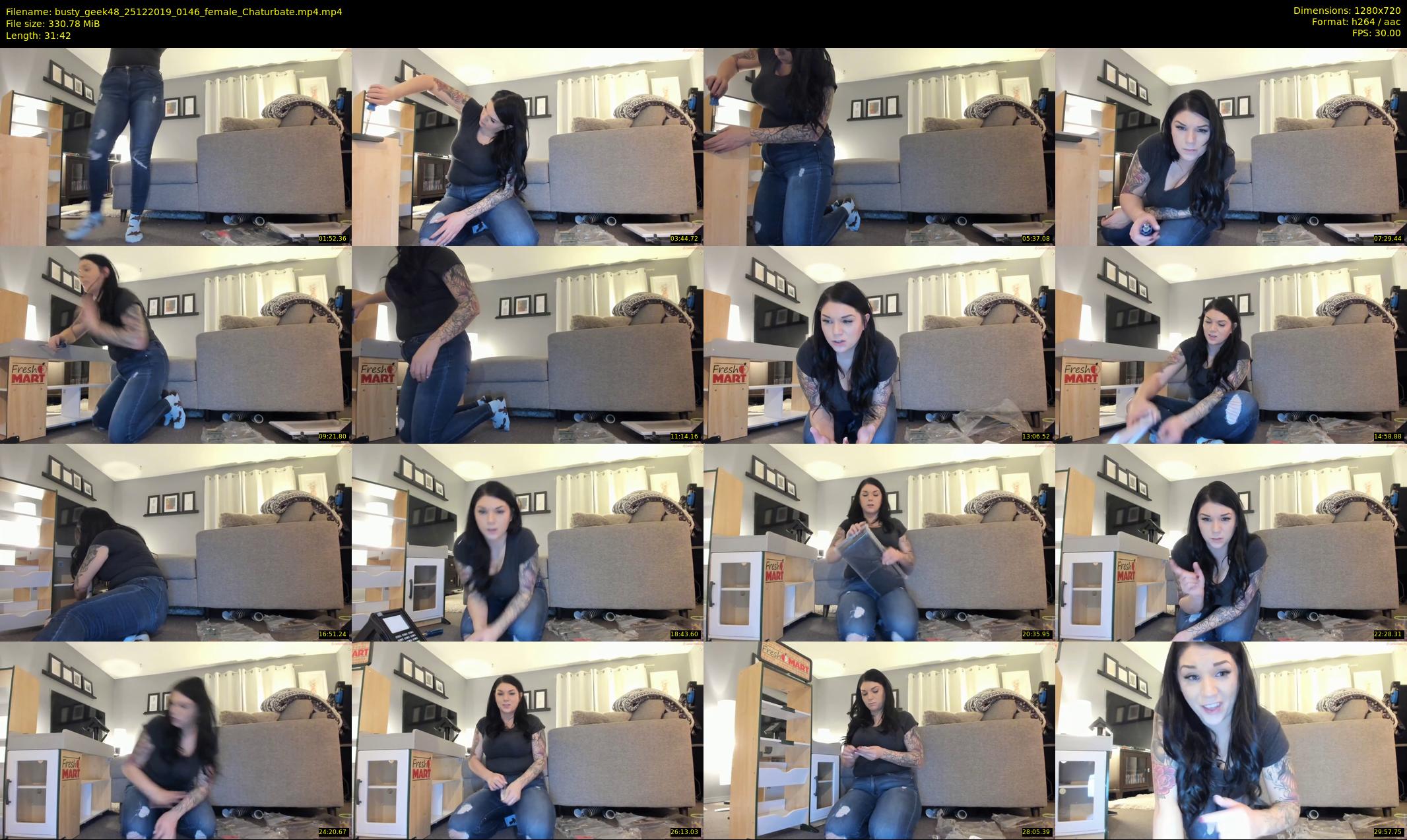 busty_geek48 — 32 minute Chaturbate female cam show recording, 720p, Dec 25, 2019