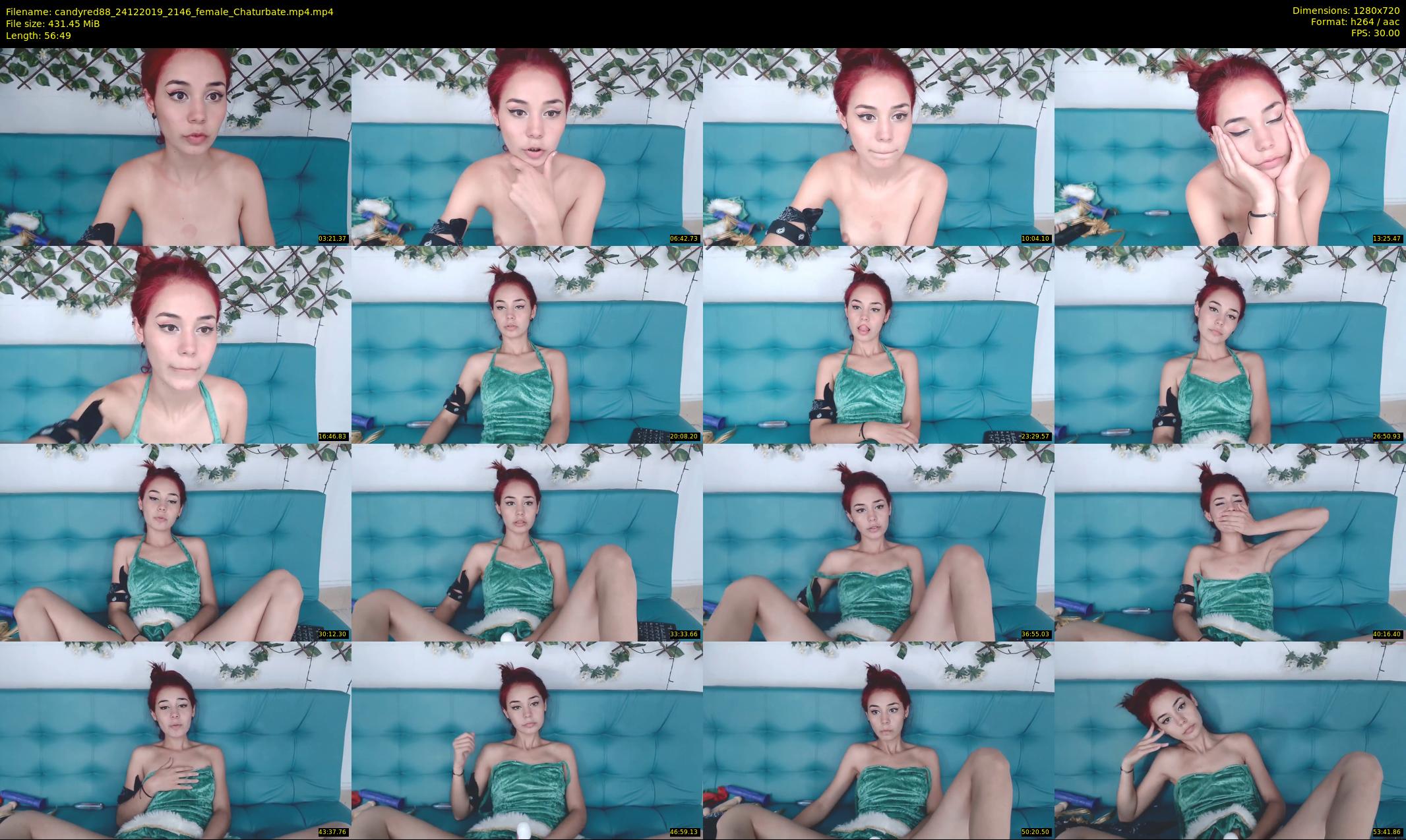candyred88 — 57 minute Chaturbate female cam show recording, 720p, Dec 24, 2019