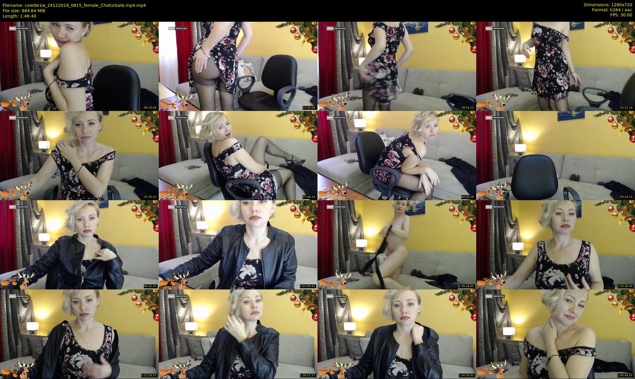 colette1w — 107 minute Chaturbate female cam show recording, 720p, Dec 24, 2019