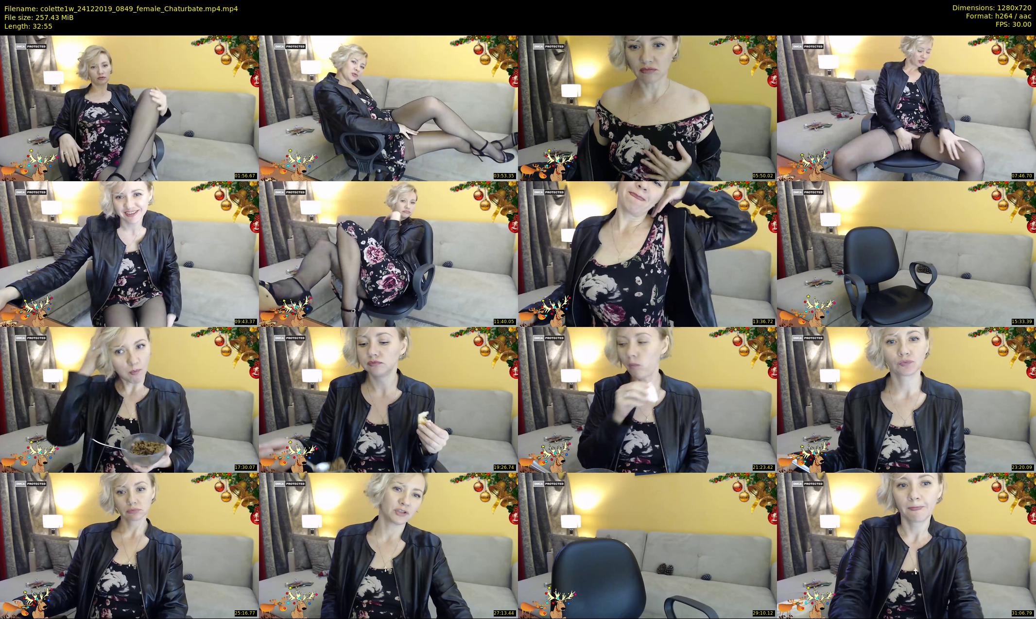 colette1w — 33 minute Chaturbate female cam show recording, 720p, Dec 24, 2019