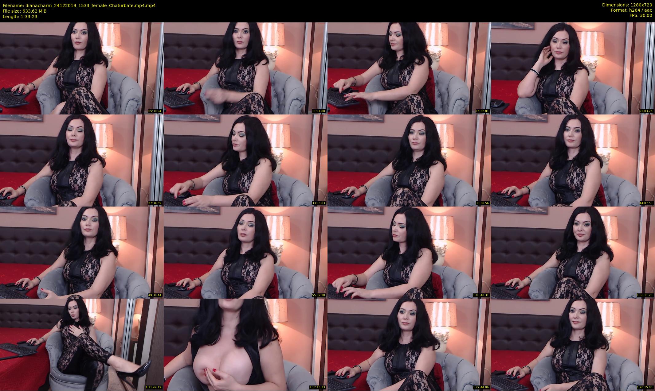 dianacharm — 94 minute Chaturbate female cam show recording, 720p, Dec 24, 2019