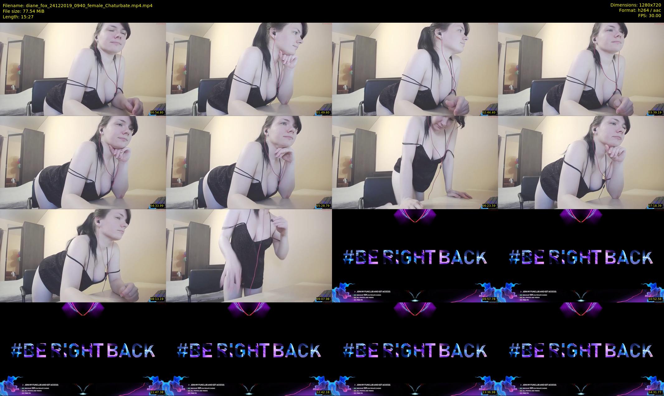 diane_fox — 16 minute Chaturbate female cam show recording, 720p, Dec 24, 2019