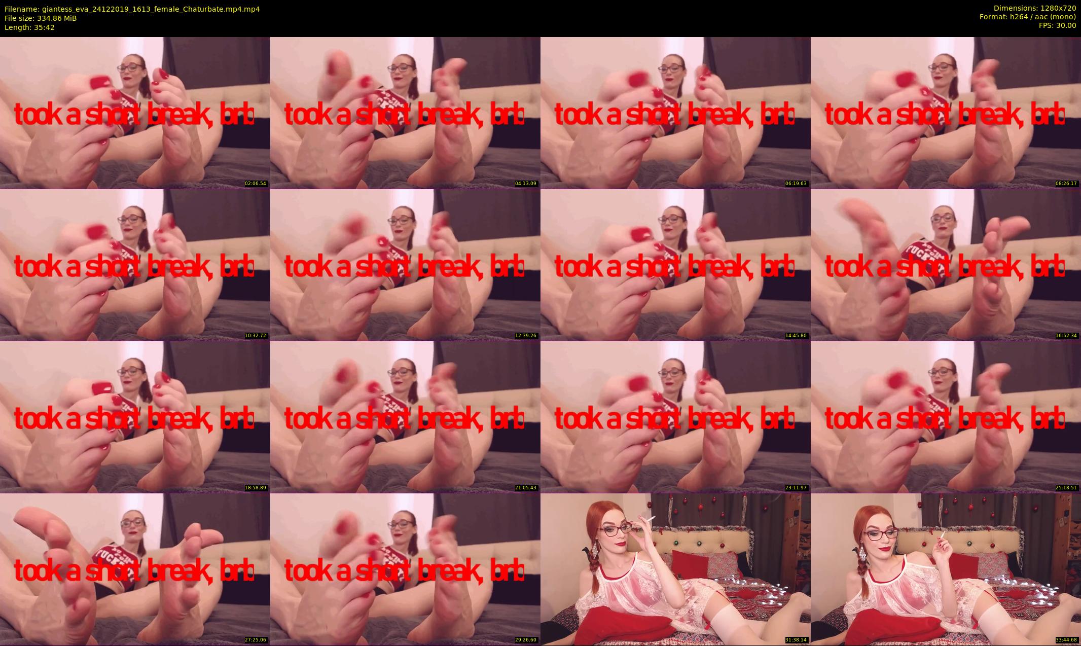 giantess_eva — 36 minute Chaturbate female cam show recording, 720p, Dec 24, 2019