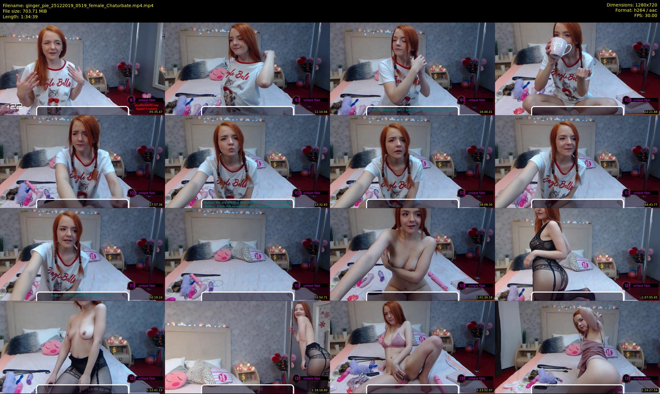ginger_pie — 95 minute Chaturbate female cam show recording, 720p, Dec 25, 2019