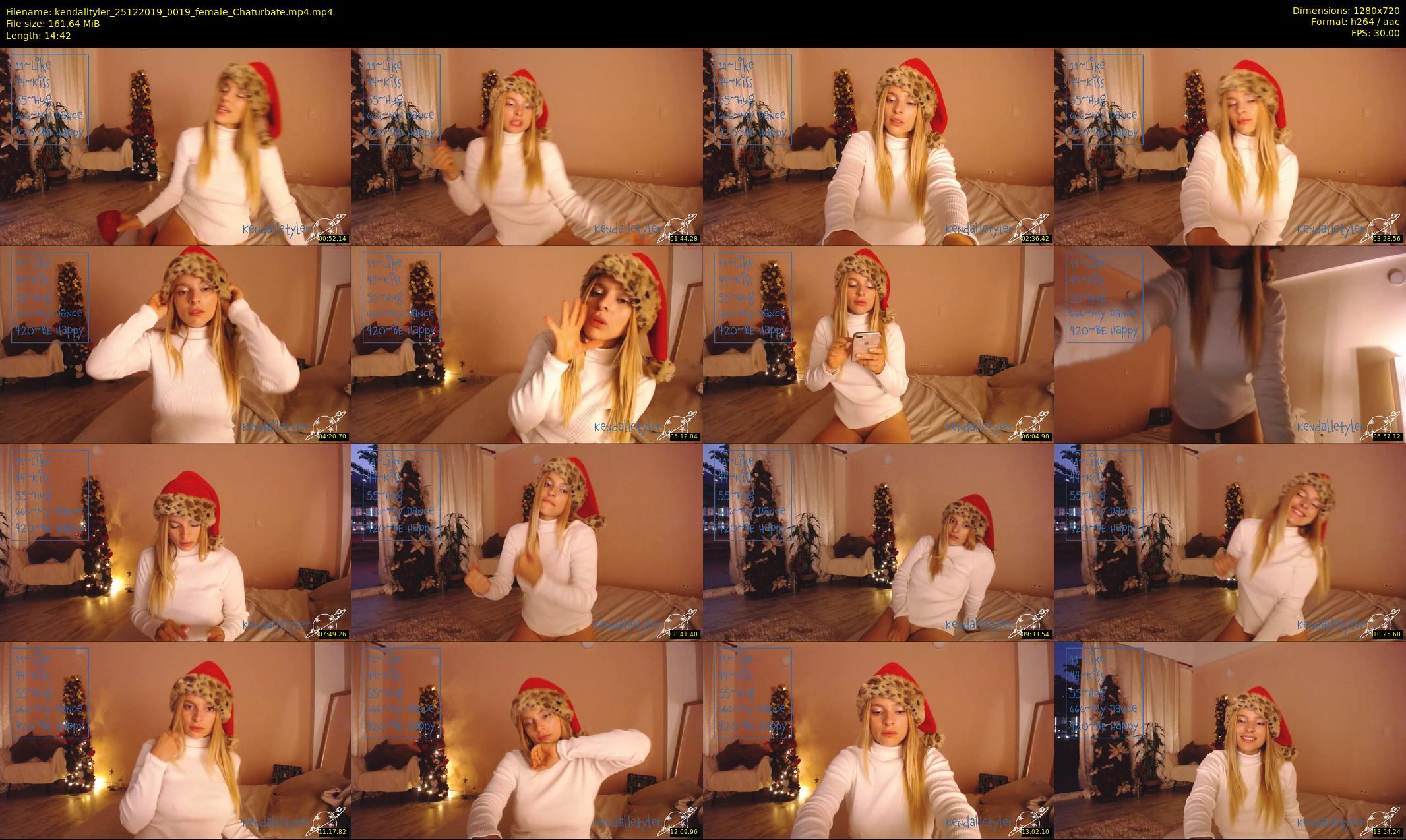 kendalltyler — 15 minute Chaturbate female cam show recording, 720p, Dec 25, 2019