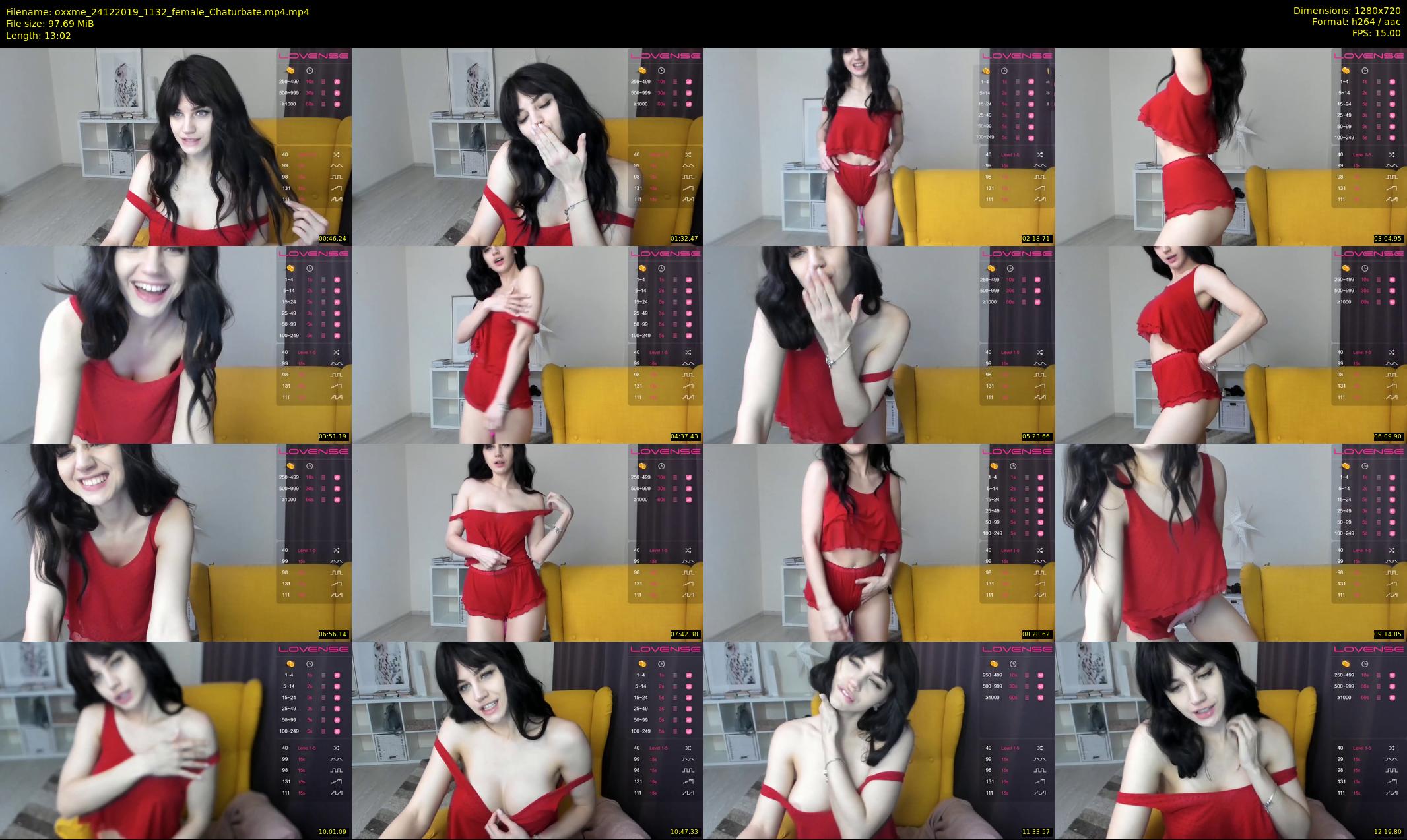 oxxme — 14 minute Chaturbate female cam show recording, 720p, Dec 24, 2019