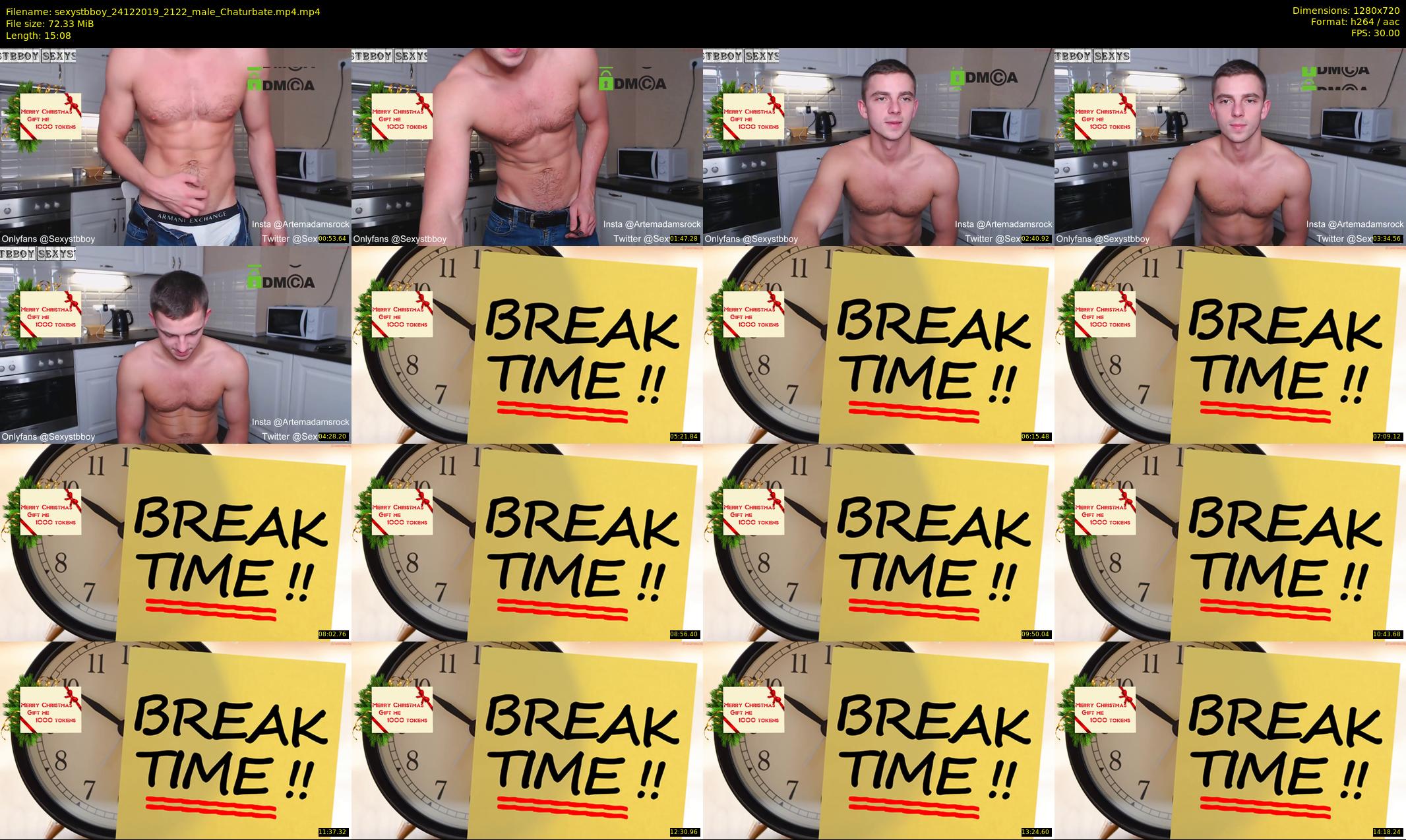 sexystbboy — 16 minute Chaturbate male cam show recording, 720p, Dec 24, 2019