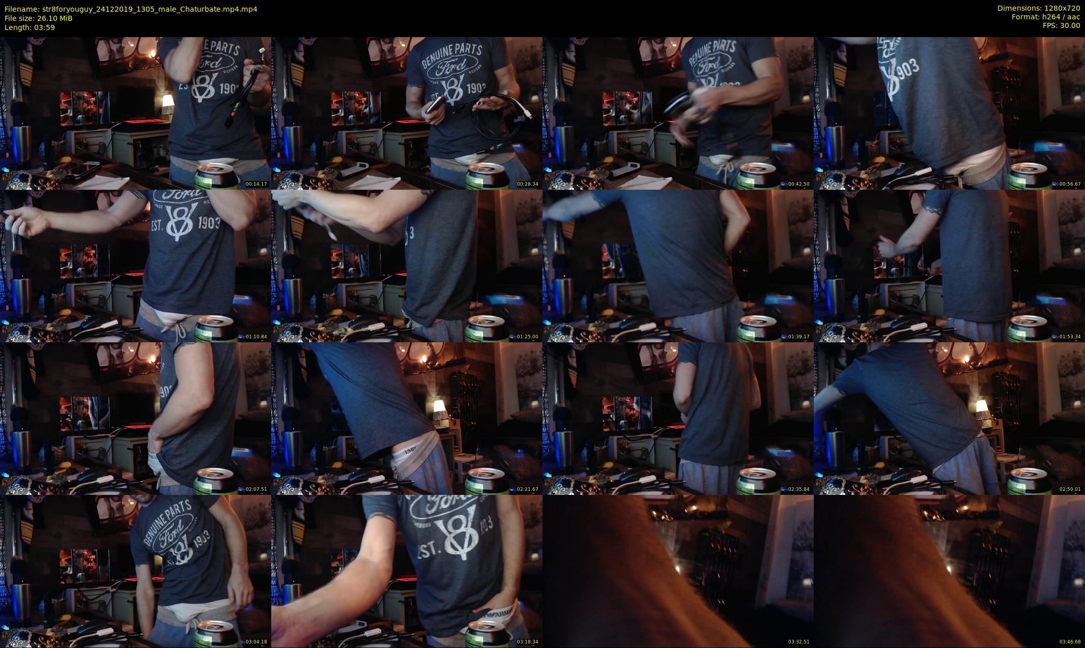 str8foryouguy — 4 minute Chaturbate male cam show recording, 720p, Dec 24, 2019