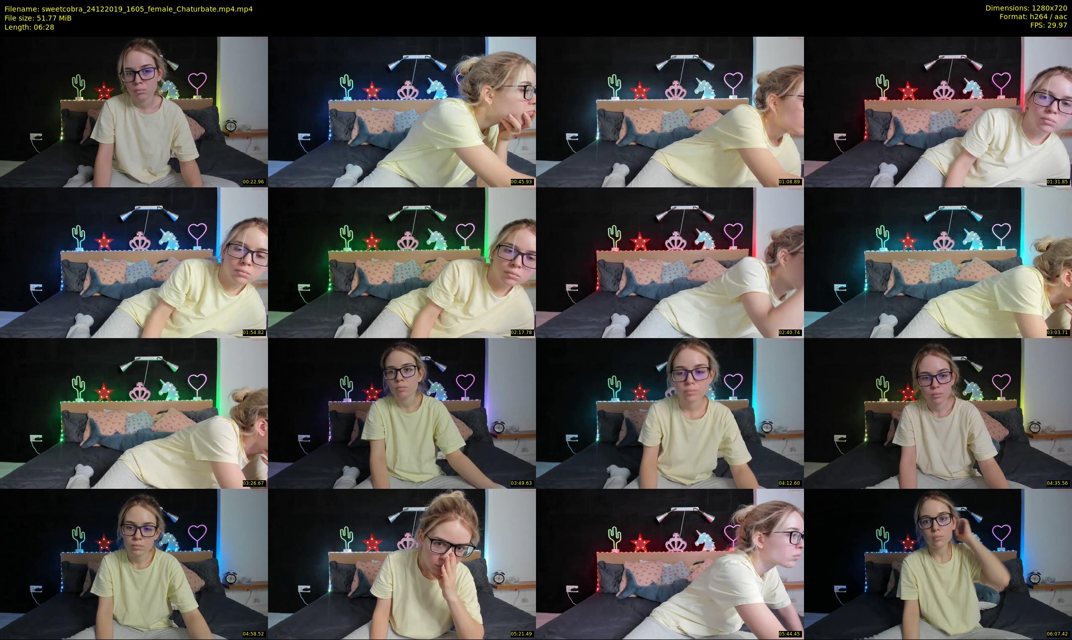 sweetcobra — 7 minute Chaturbate female cam show recording, 720p, Dec 24, 2019