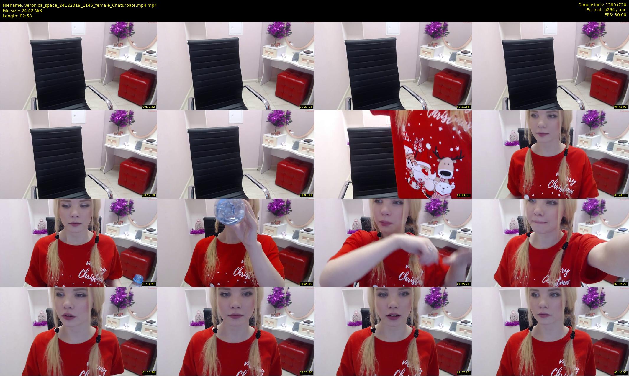 veronica_space — 3 minute Chaturbate female cam show recording, 720p, Dec 24, 2019
