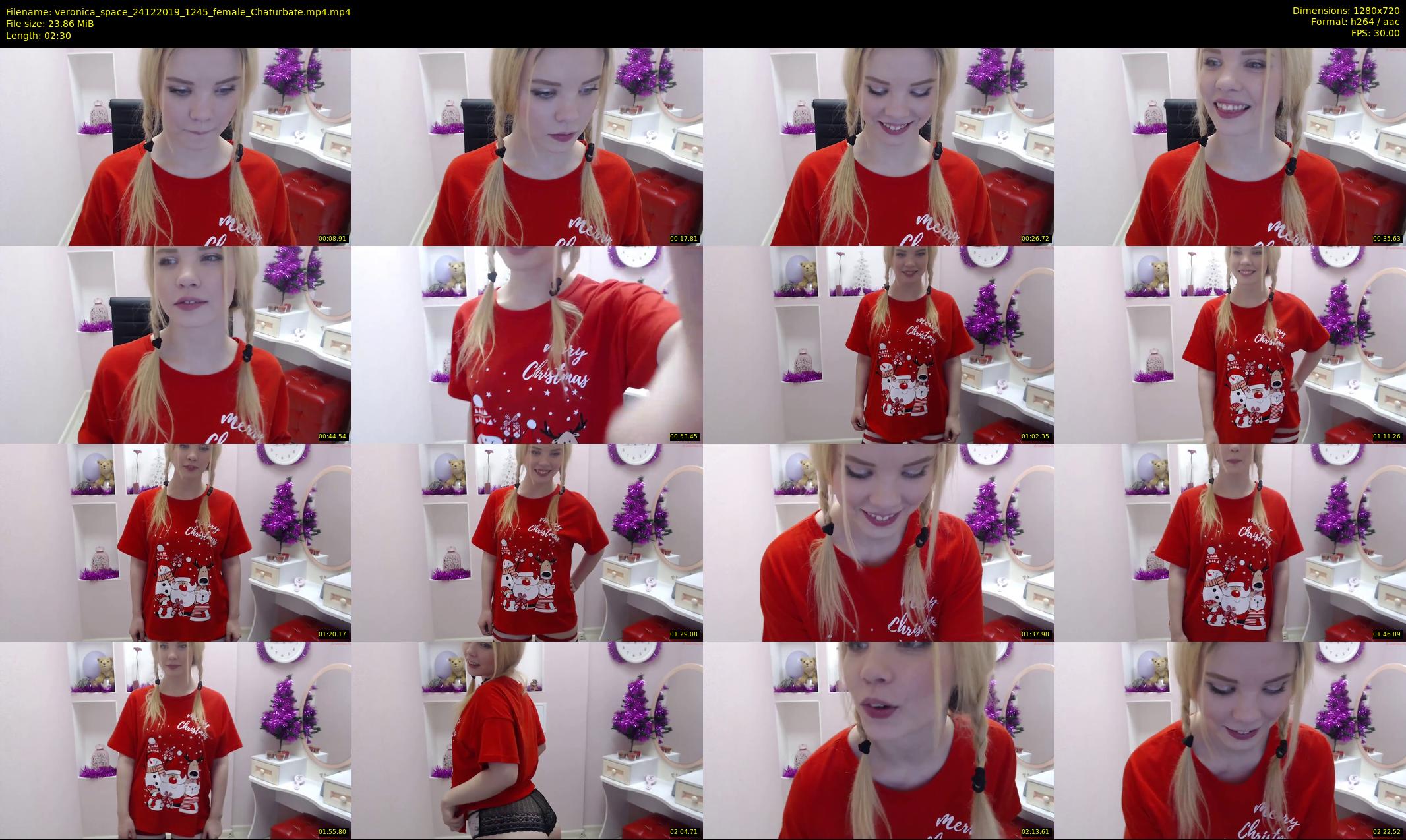 veronica_space — 3 minute Chaturbate female cam show recording, 720p, Dec 24, 2019