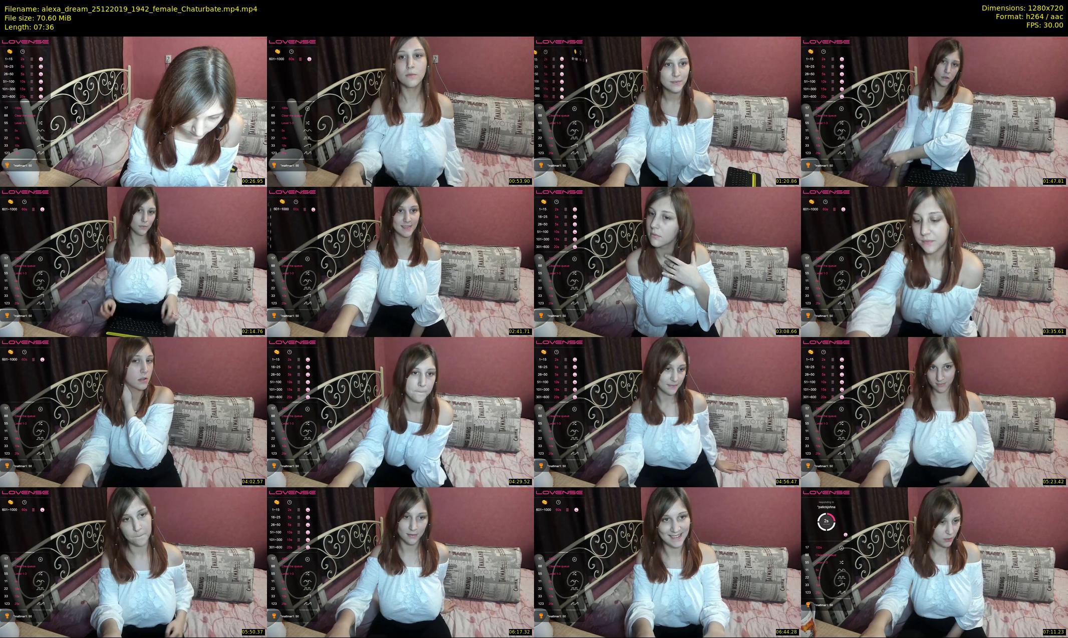 alexa_dream — 8 minute Chaturbate female cam show recording, 720p, Dec 25, 2019